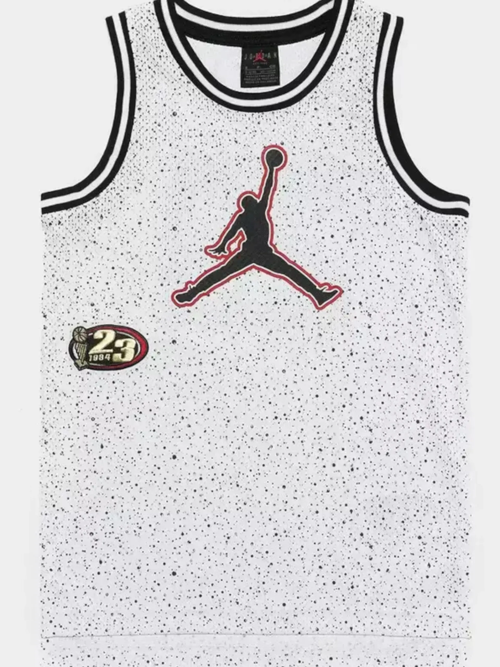 NIKE JORDAN T-Shirt*Canotta Jordan basket bianca da bambino con patch 95D955