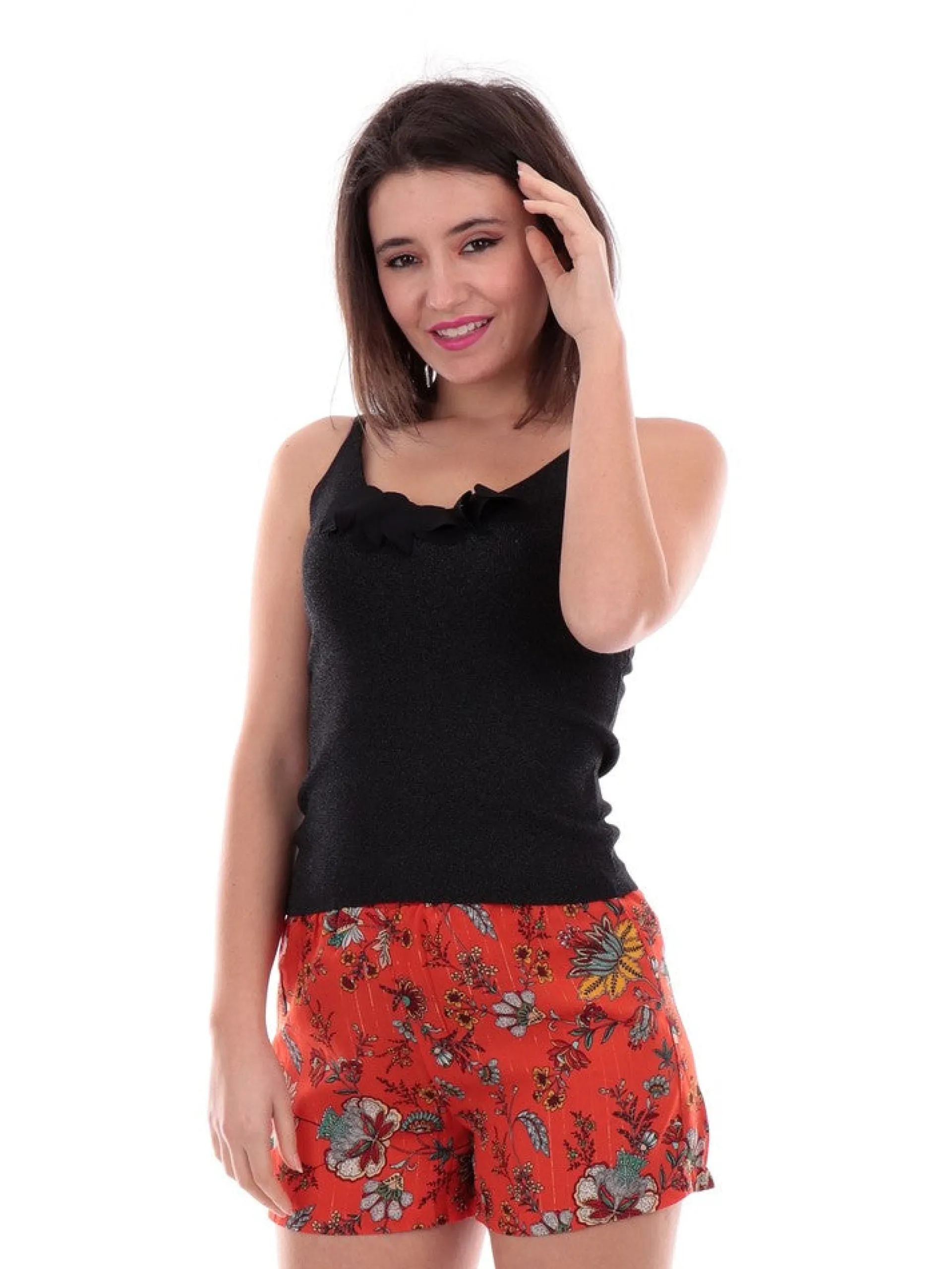 MOLLYBRACKEN Maglie*Canotta Molly bracken Nera lurex da donna