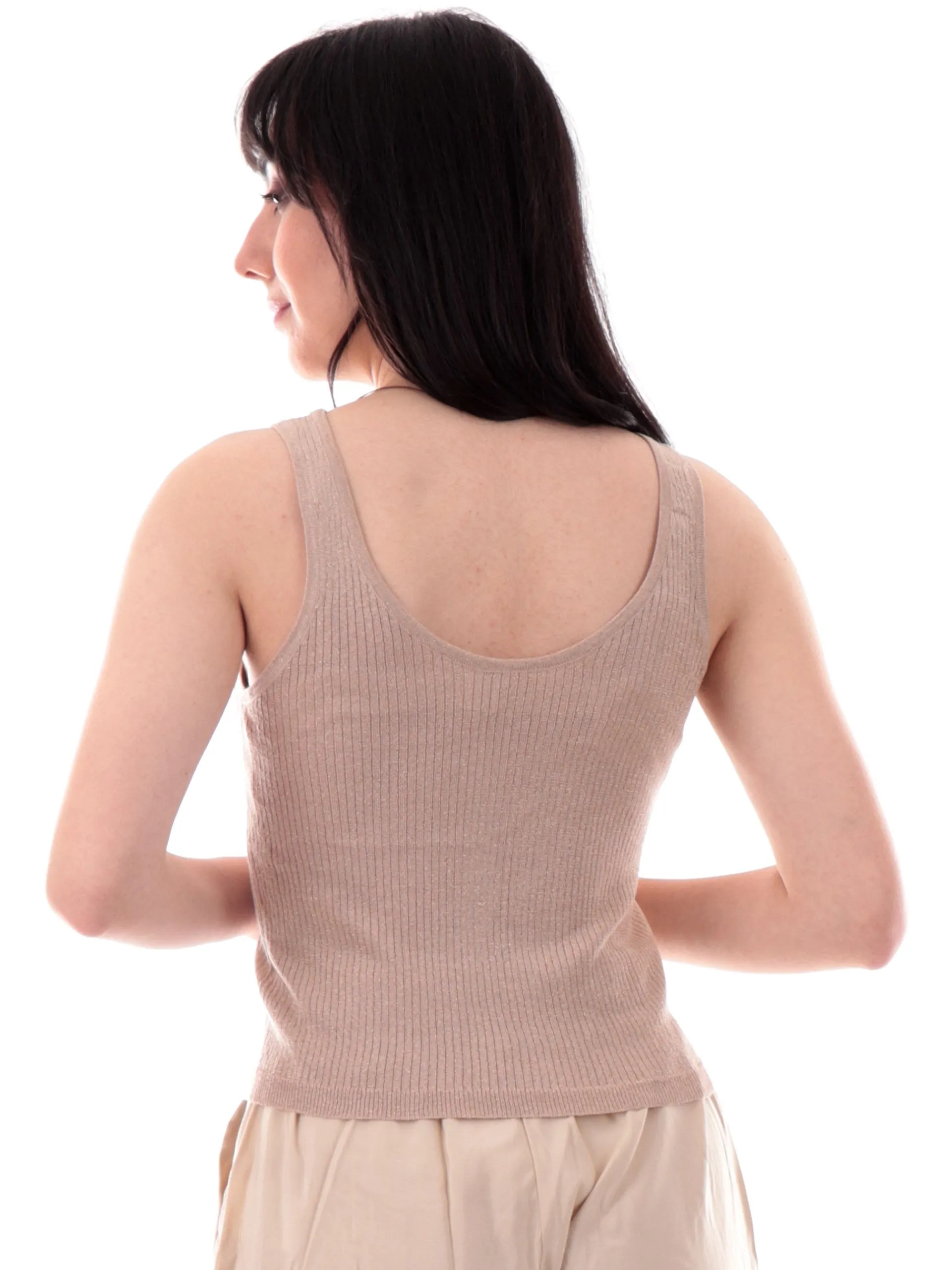 TIFFOSI Maglie*Canotta top oro lurex a costine 10059042 168