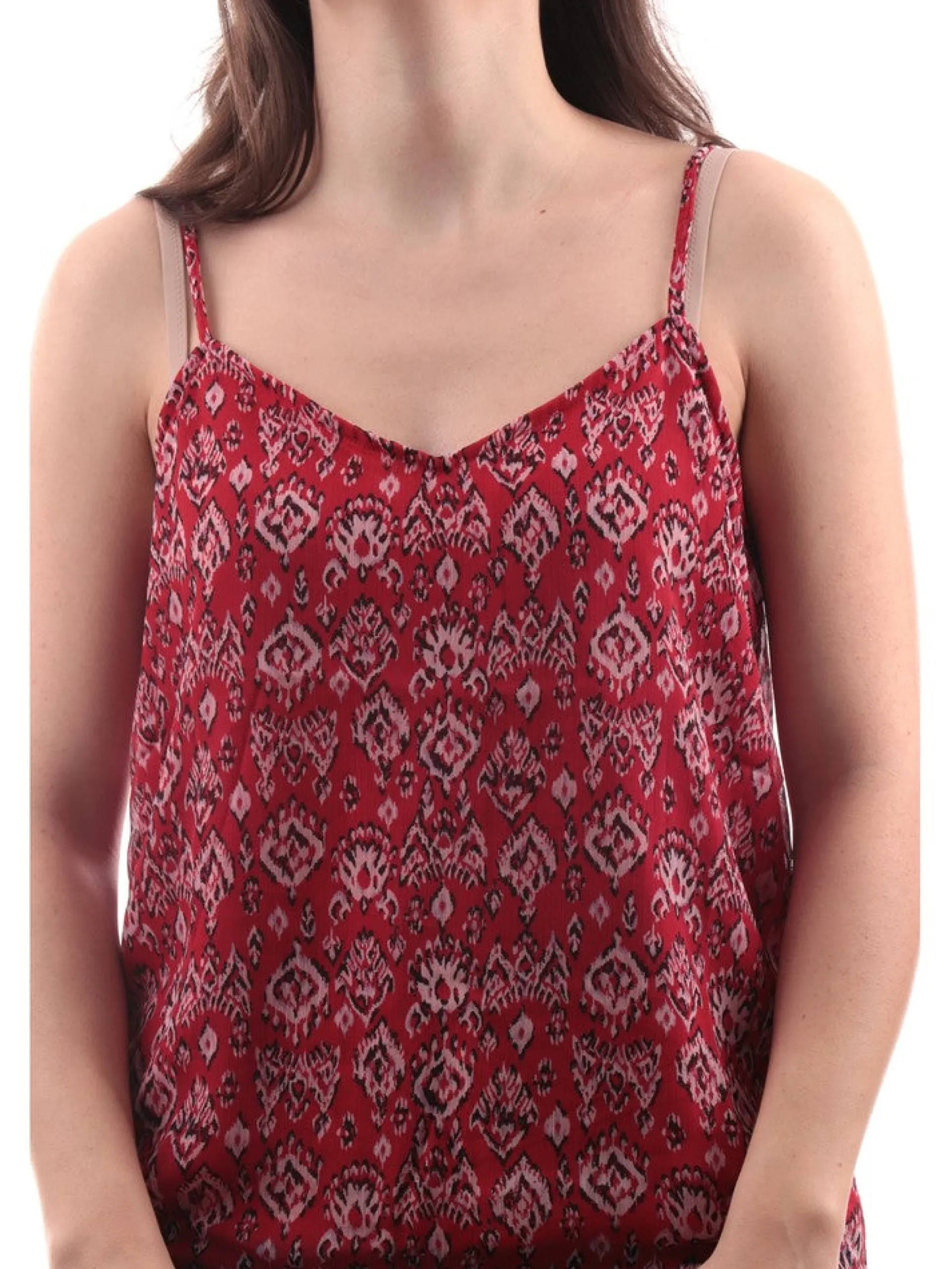 ONLY Maglie*Canottiera Sottogiacca con bretelline Scollo a V Rossa da Donna 15283844