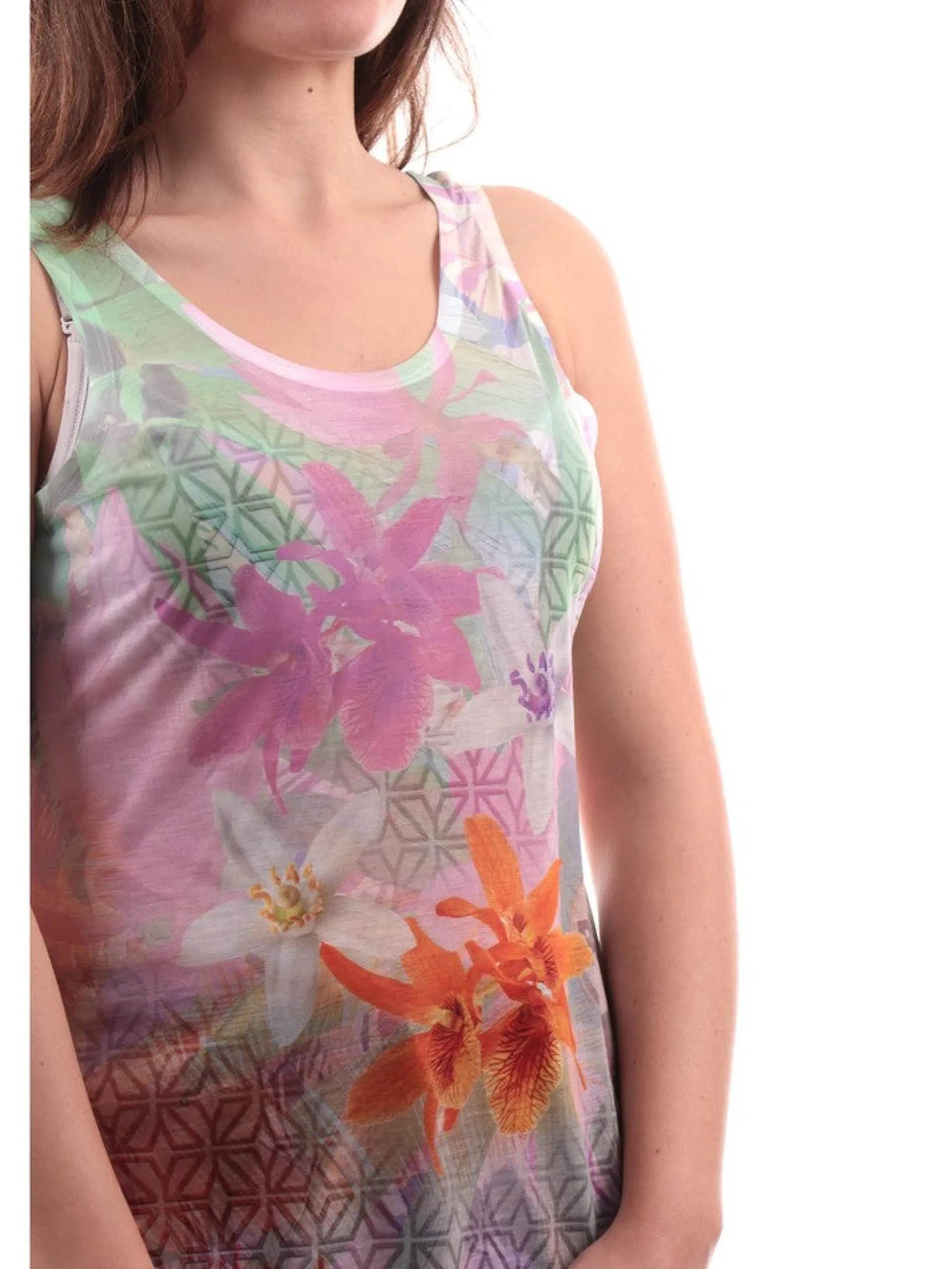 YES ZEE Maglie*Canottiera verde da donna Canotta Stampa Sublimatica T244Y1012