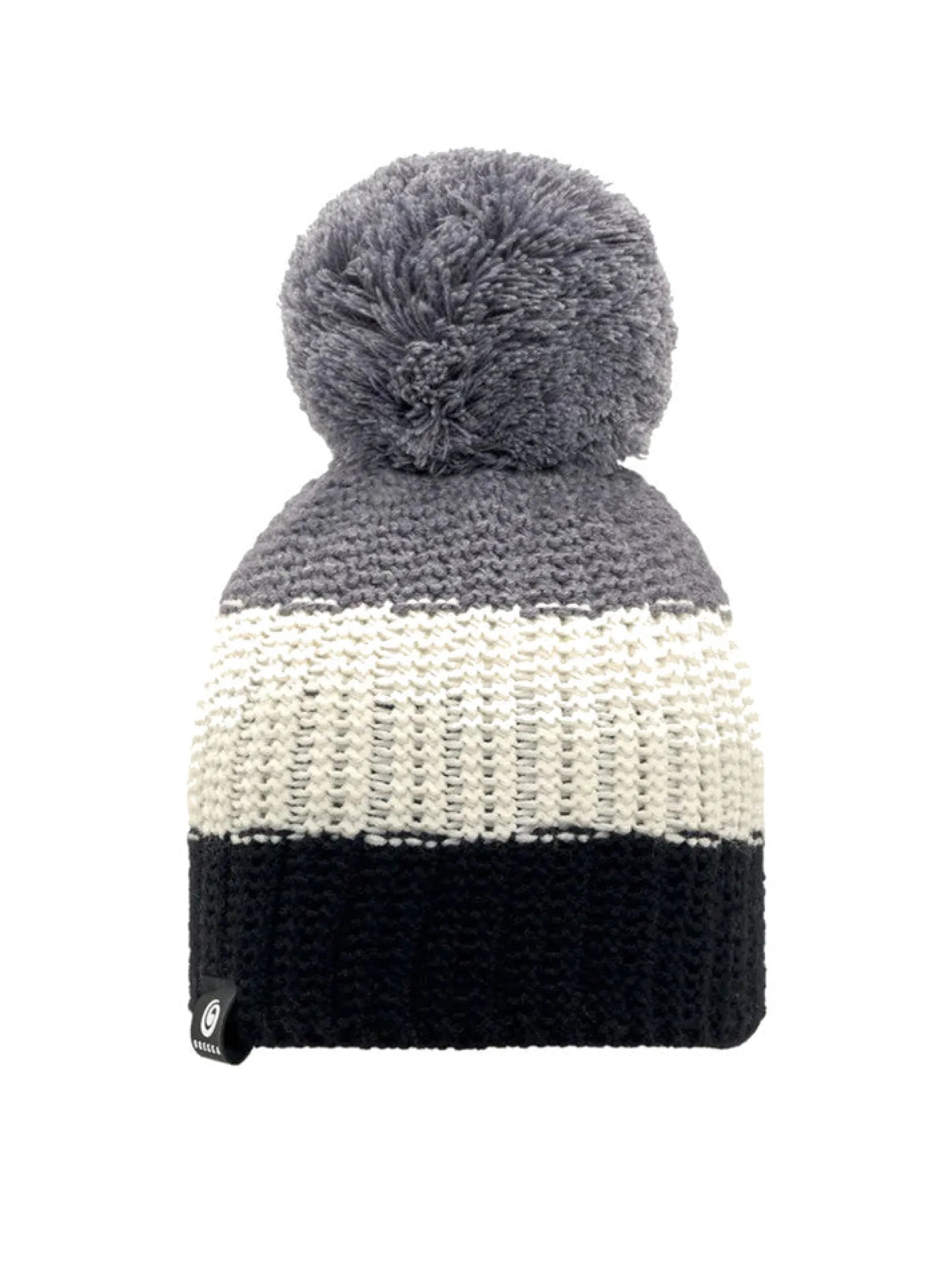 BREKKA Accessori*Cappello nero, grigio e bianco da donna Montana Stripe Pon BRFH0123