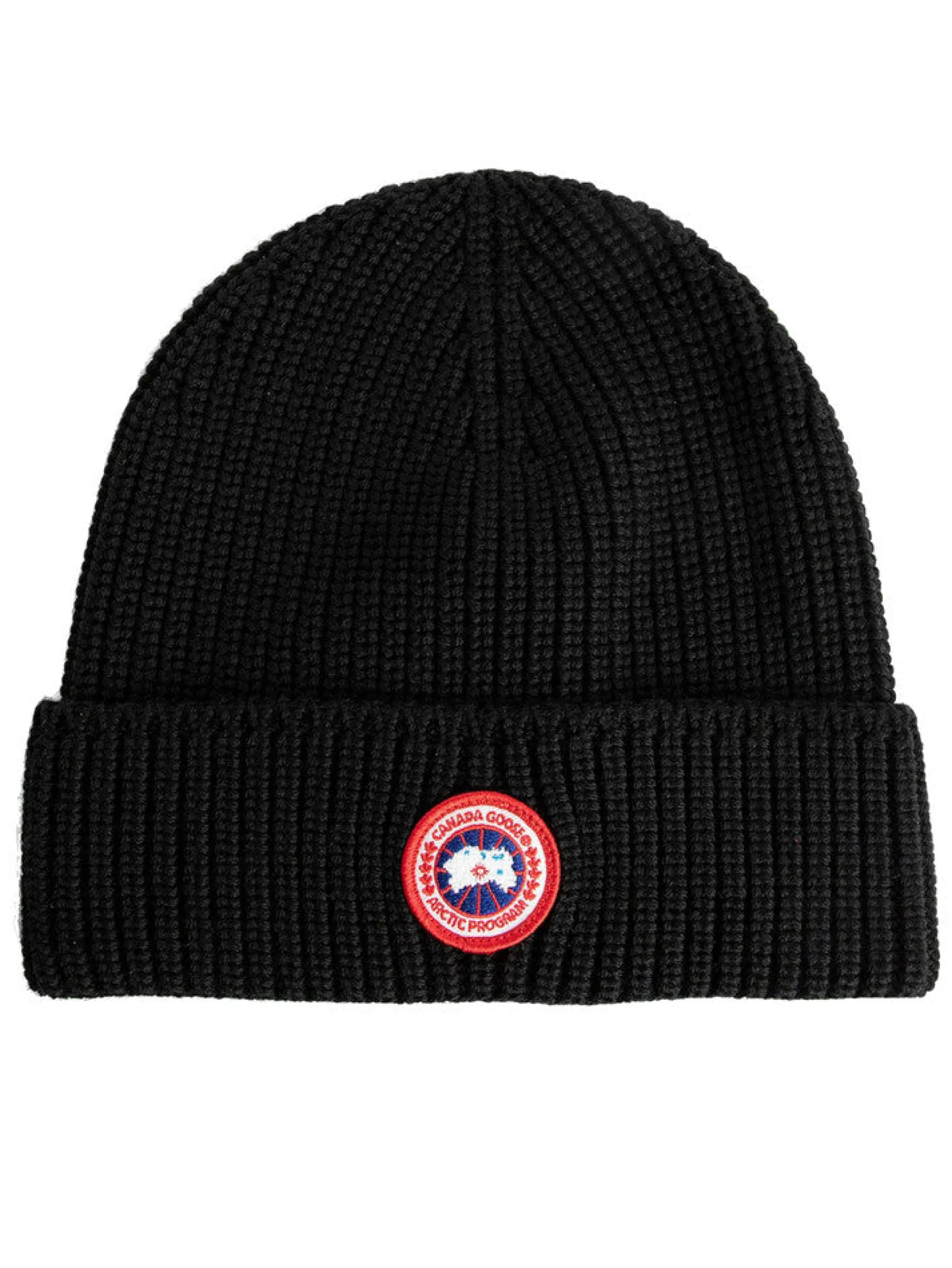 CANADA GOOSE Cappelli*Cappello nero con risvolto Rib Toque 5026M