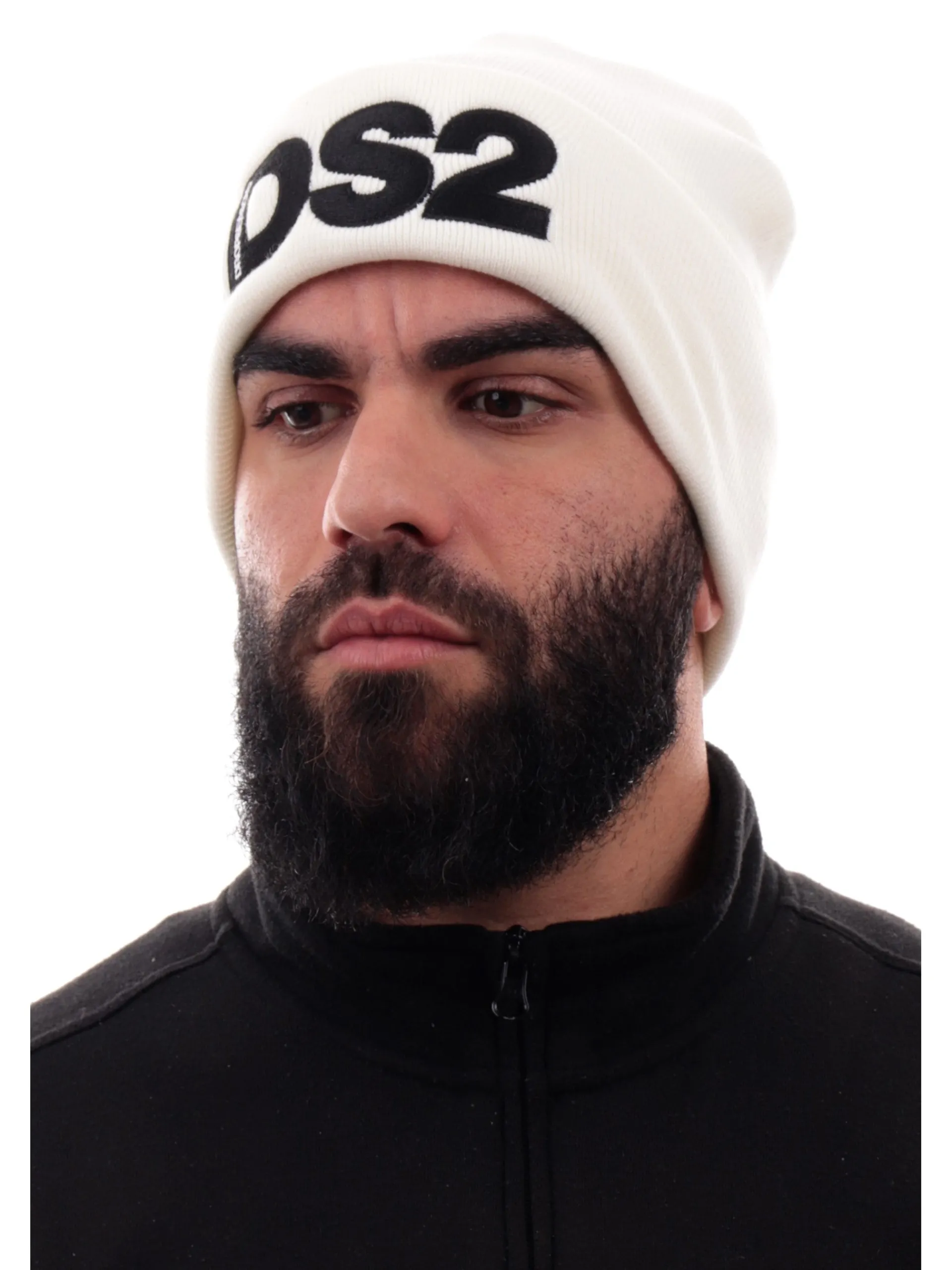 DS2 Cappelli*Cappello Bianco beanie FW24B03