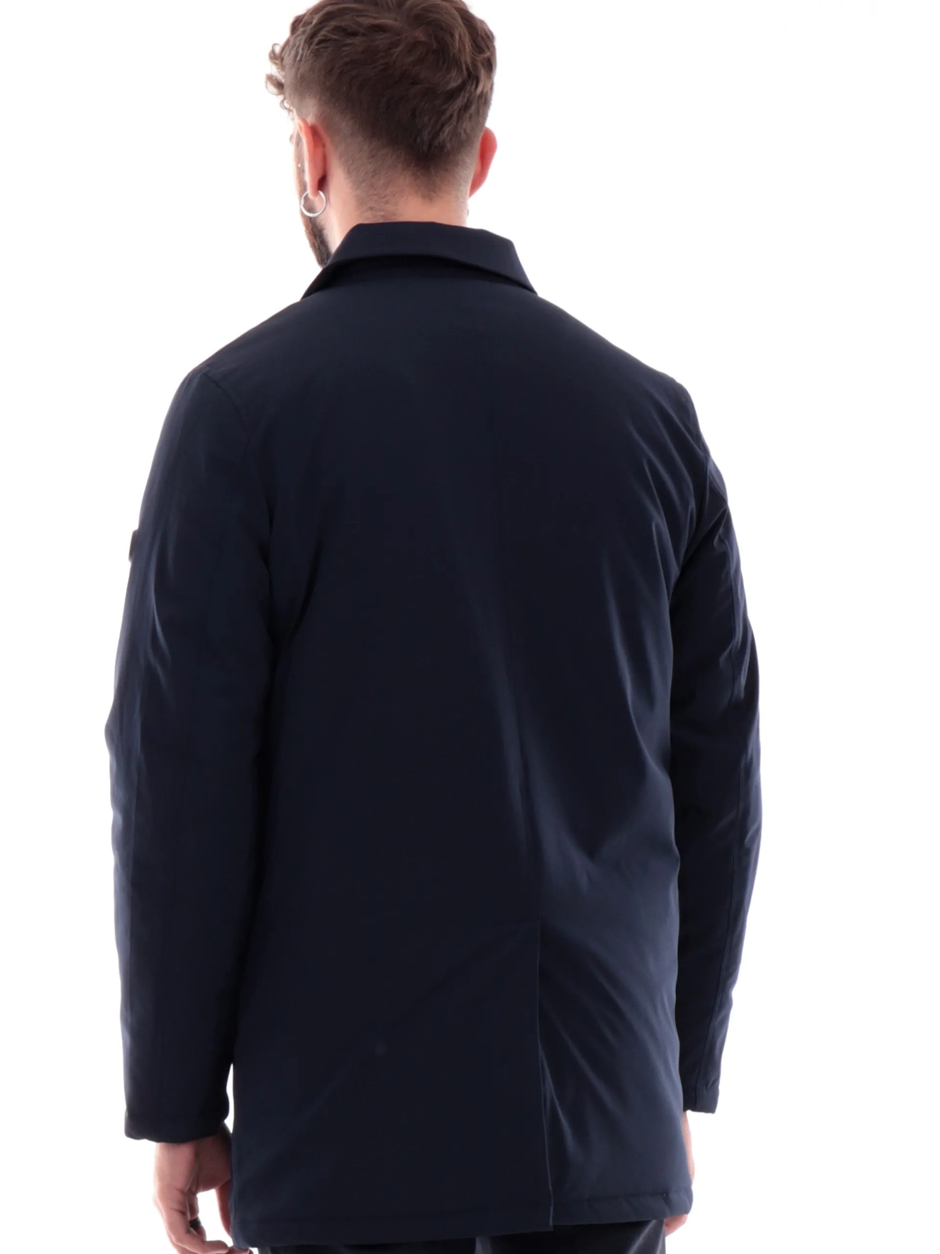 MARKUP Giubbotti*Cappotto blu da uomo realizzato in tessuto tecnico Softshell MK794014