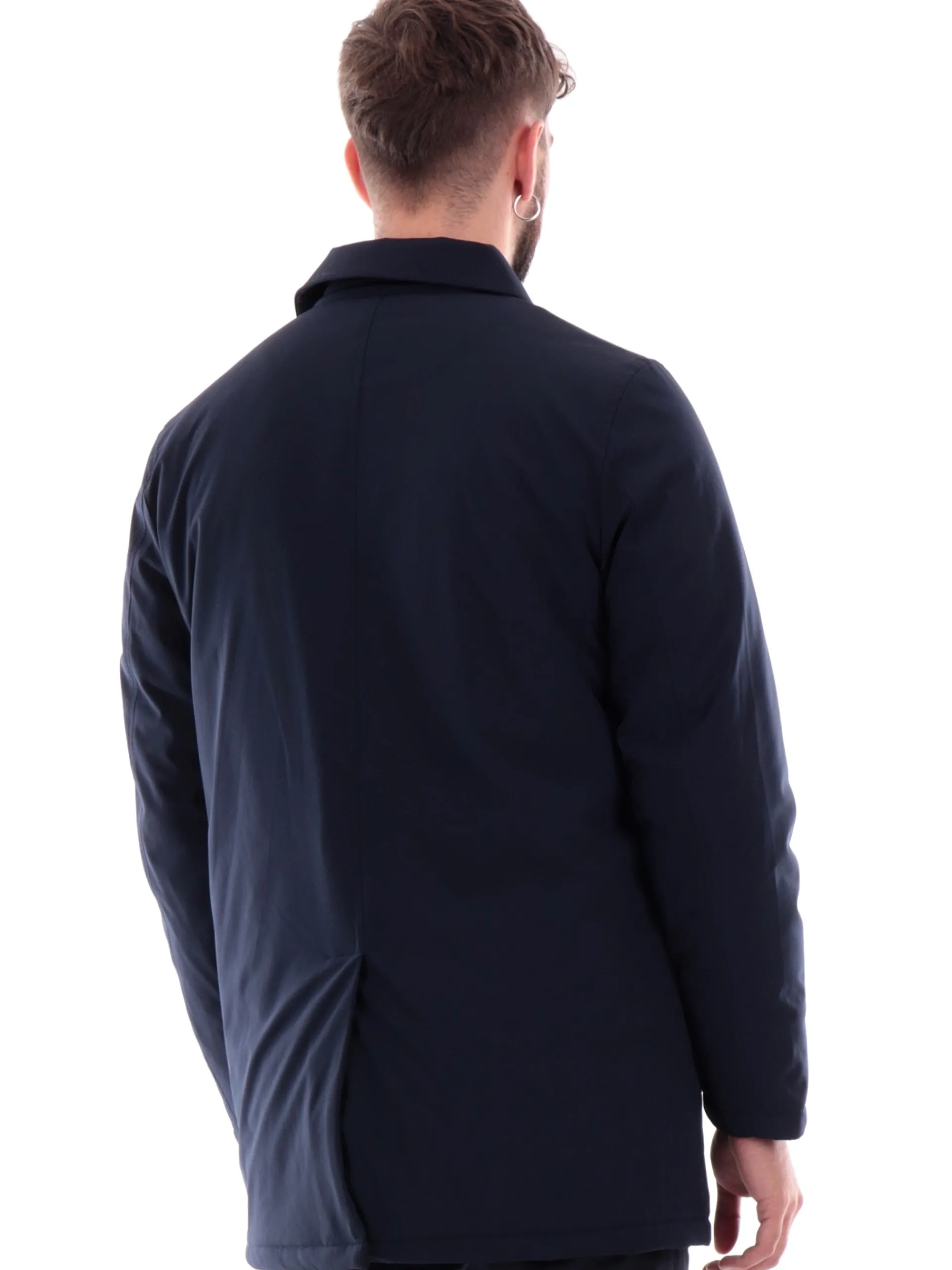 MARKUP Giubbotti*Cappotto blu da uomo realizzato in tessuto tecnico Softshell MK794014