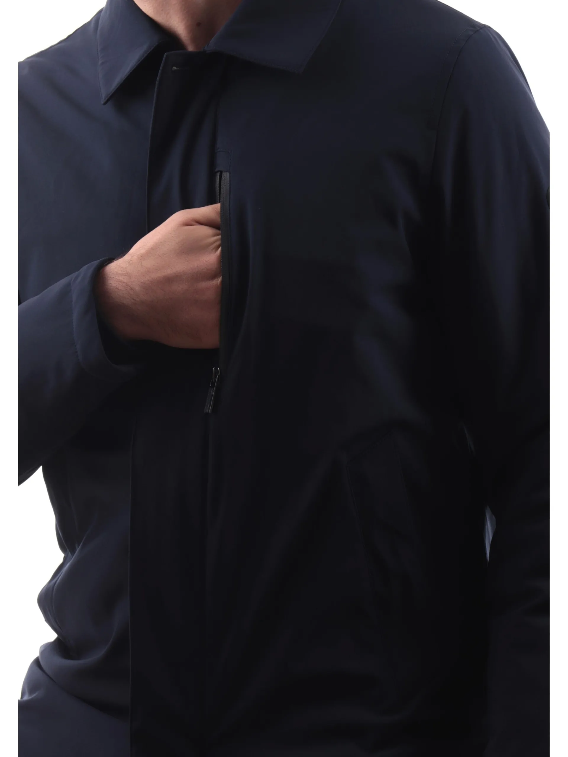 MARKUP Giubbotti*Cappotto blu da uomo realizzato in tessuto tecnico Softshell MK794014