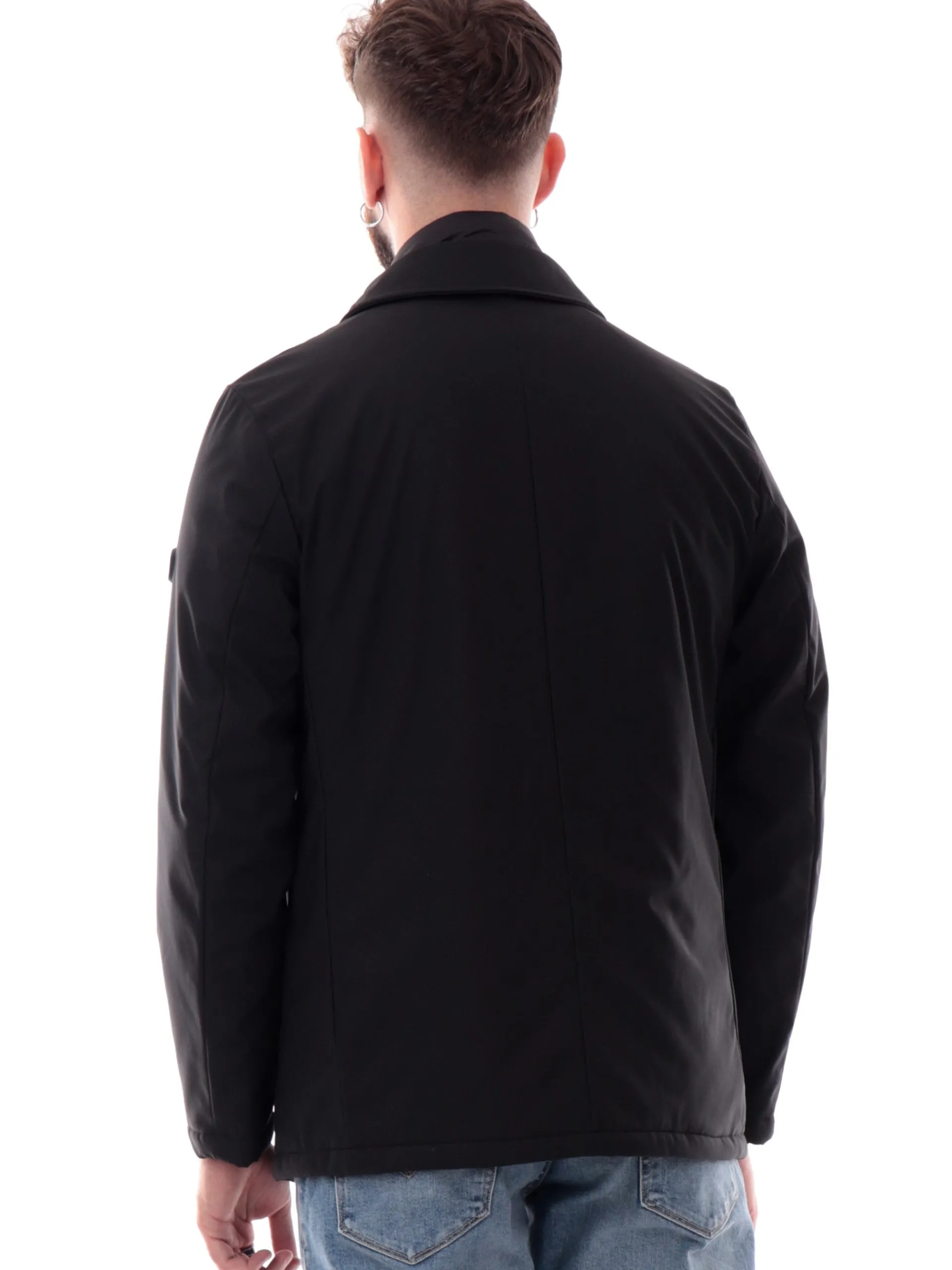 MARKUP Giubbotti*Cappotto nero da uomo con gilet interno removibile MK794046