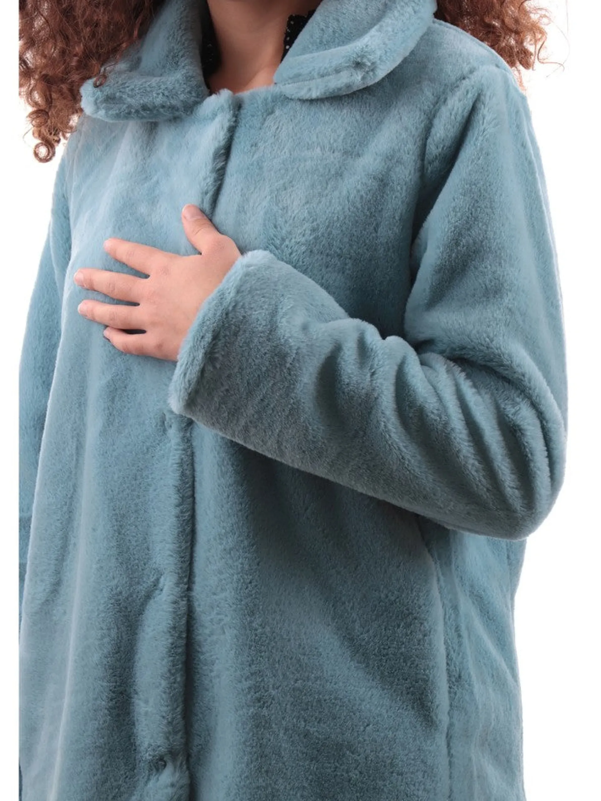 MOLLYBRACKEN Cappotti*Cappotto Molly Bracken celeste da donna Woven HA070BH