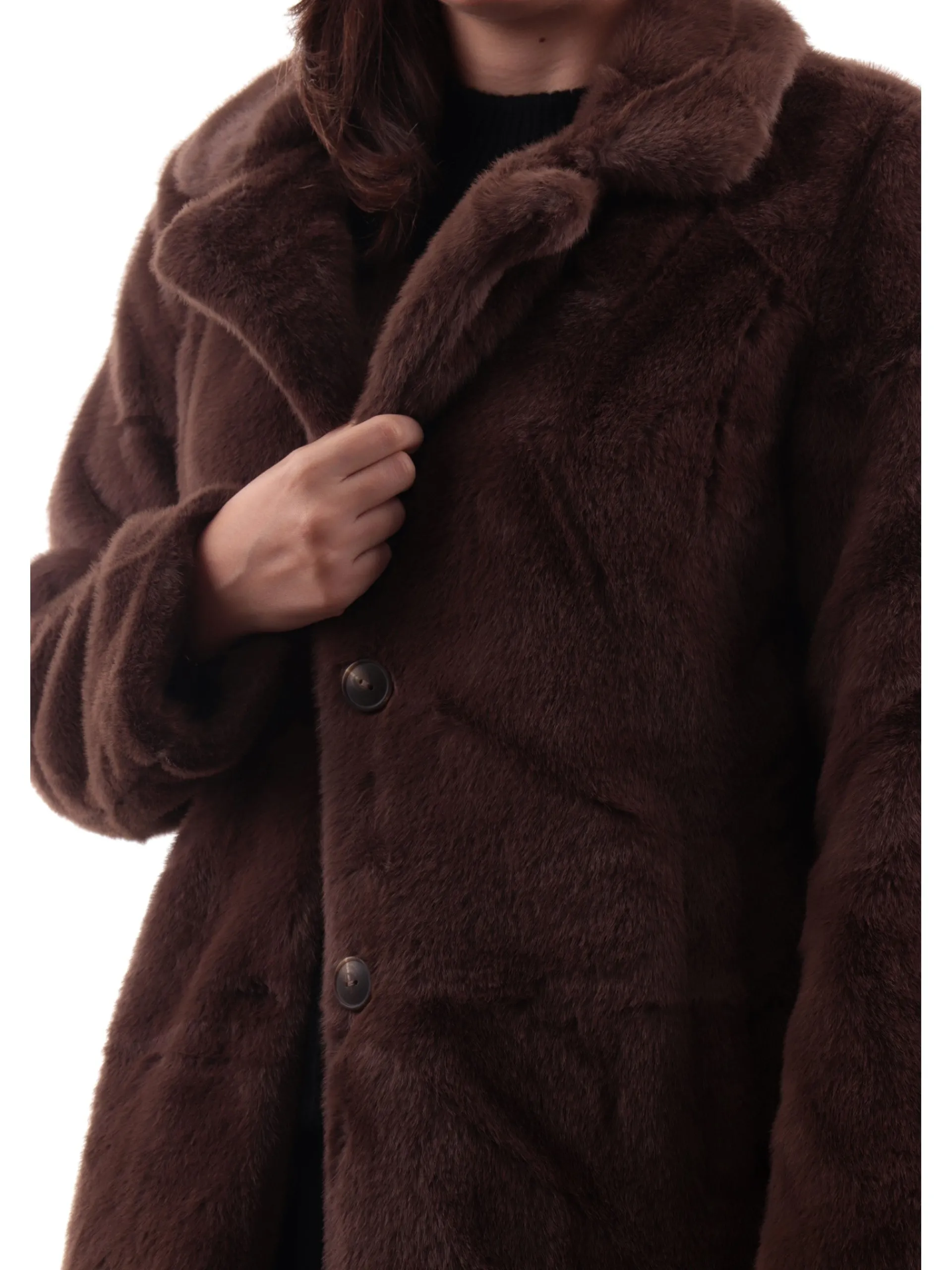 ONLY Cappotti*Cappotto pelliccia eco marrone da donna 15326004