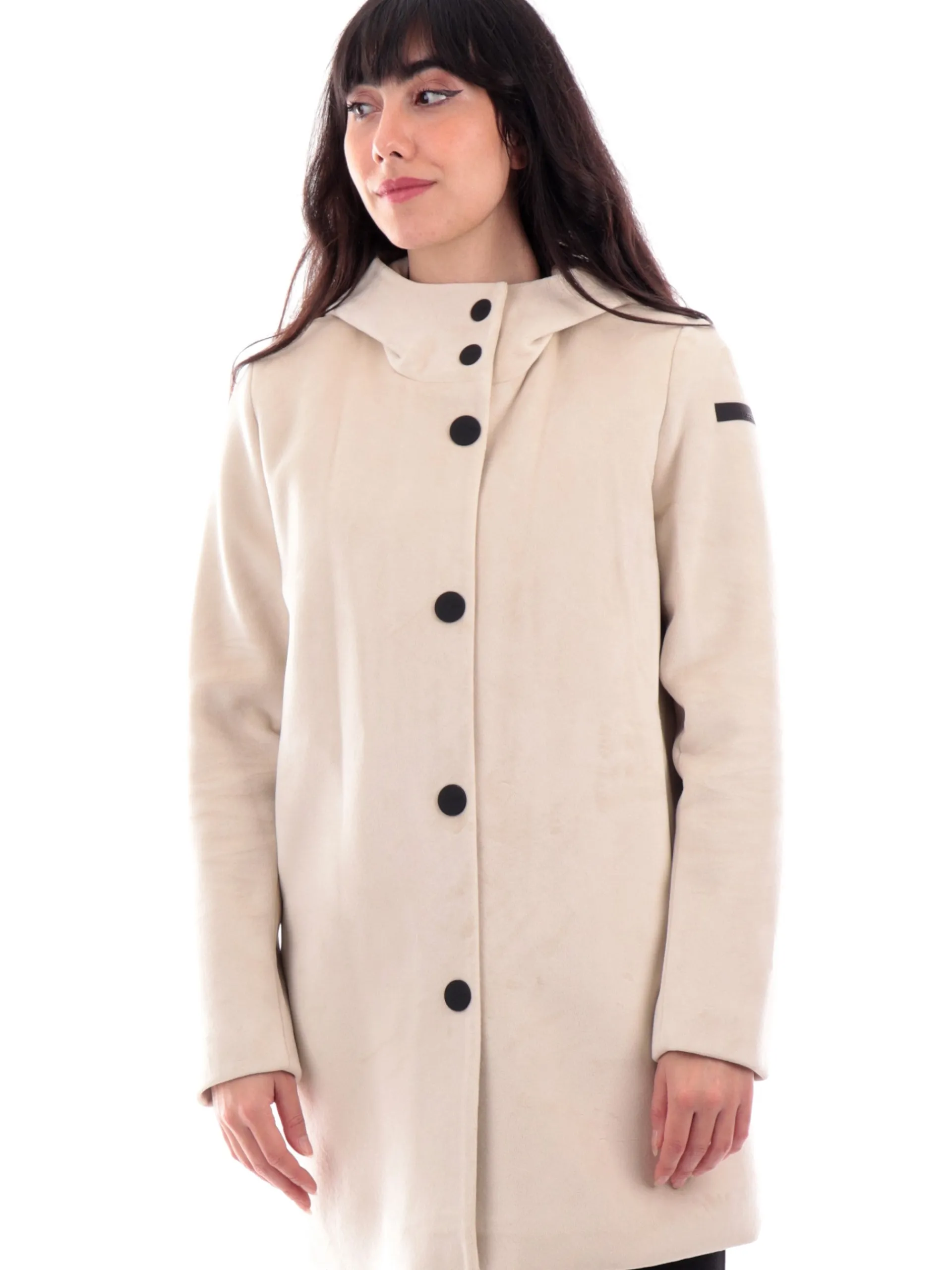 RRD Giubbotti*Cappotto Velvet Neo Parka Wom bianco da donna in velluto W24539