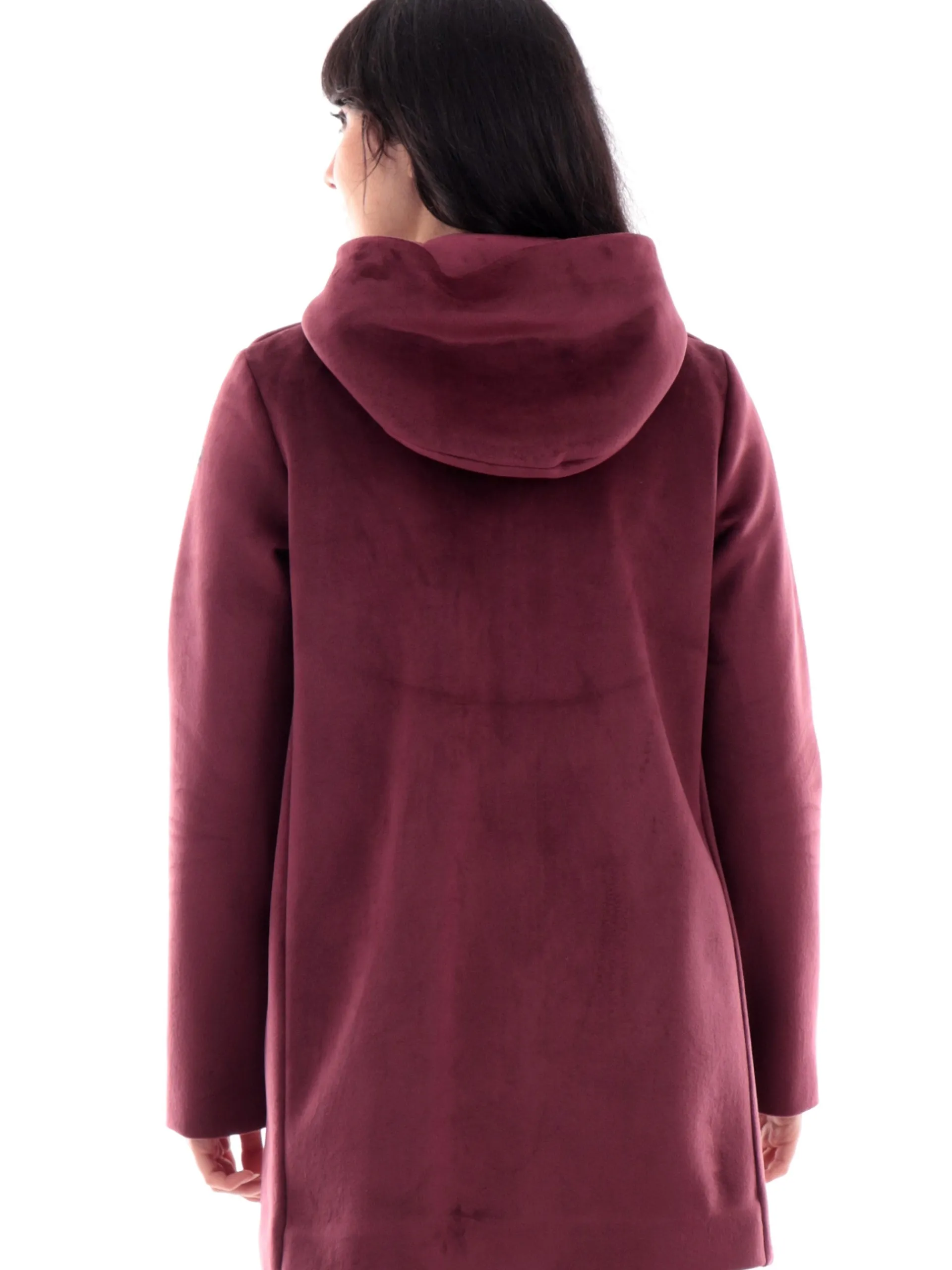 RRD Giubbotti*Cappotto Velvet Neo Parka Wom bordeaux da donna in velluto W24539