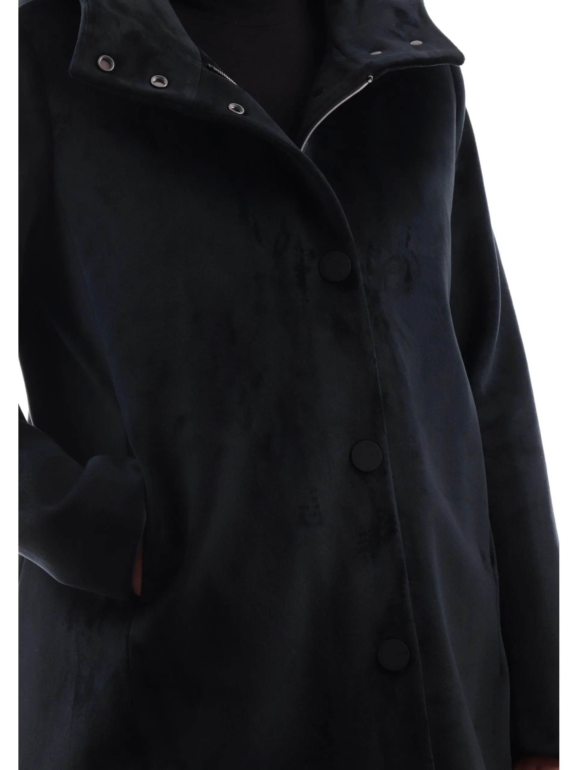 RRD Giubbotti*Cappotto Velvet Neo Parka Wom nero da donna in velluto W24539