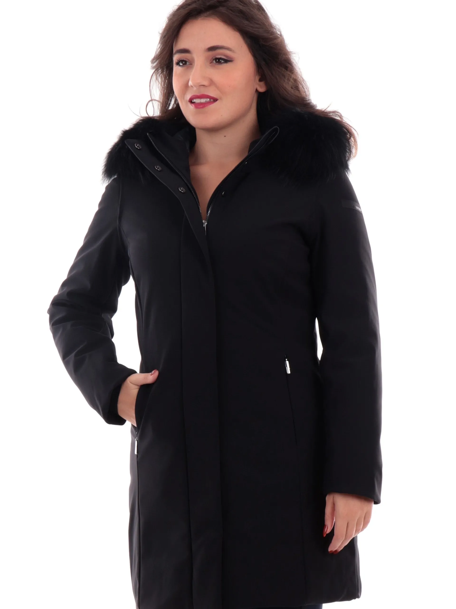 RRD Giubbotti*Cappotto Winter Long Fur Wom nero da donna W24502FT