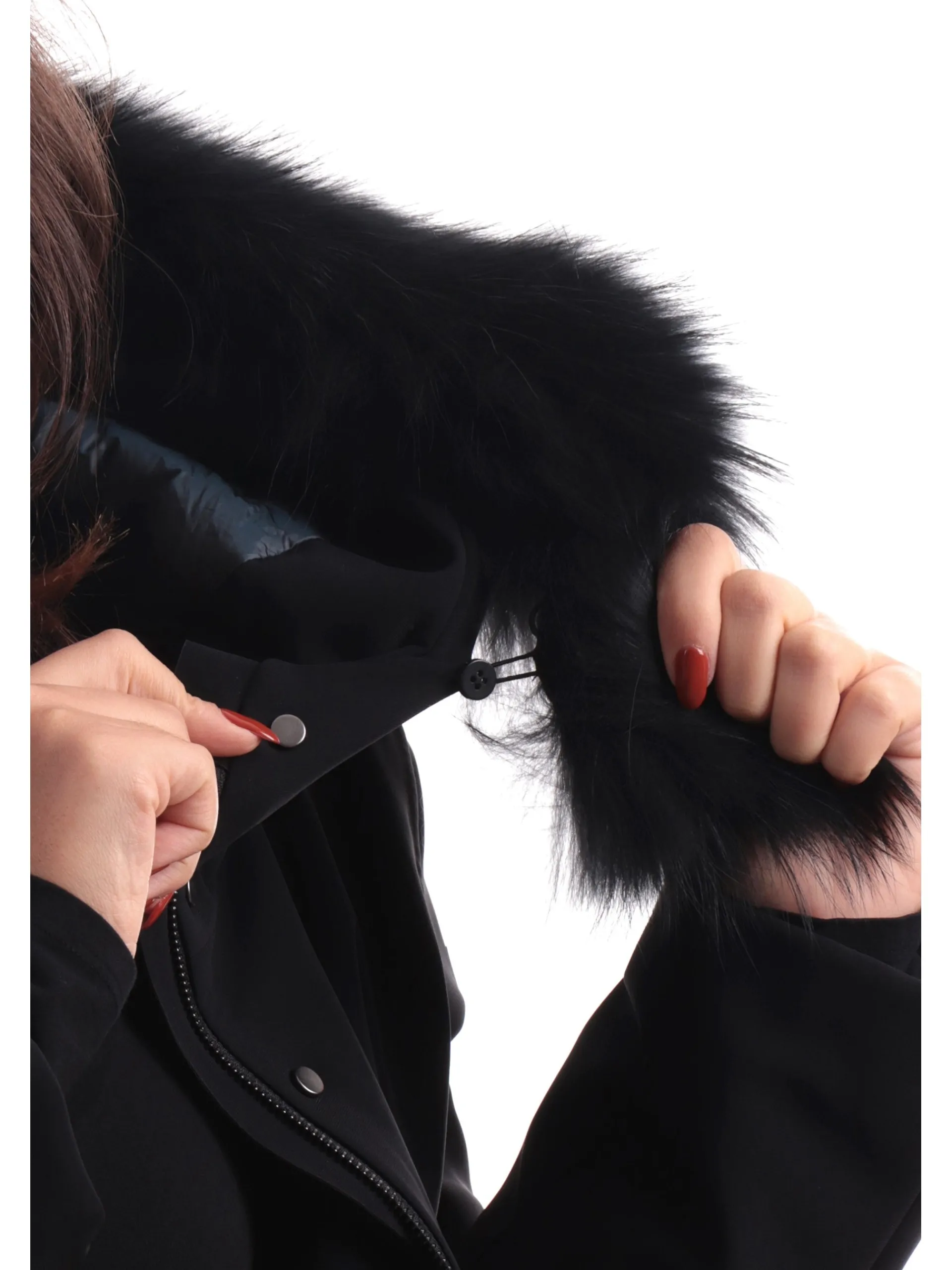 RRD Giubbotti*Cappotto Winter Long Fur Wom nero da donna W24502FT