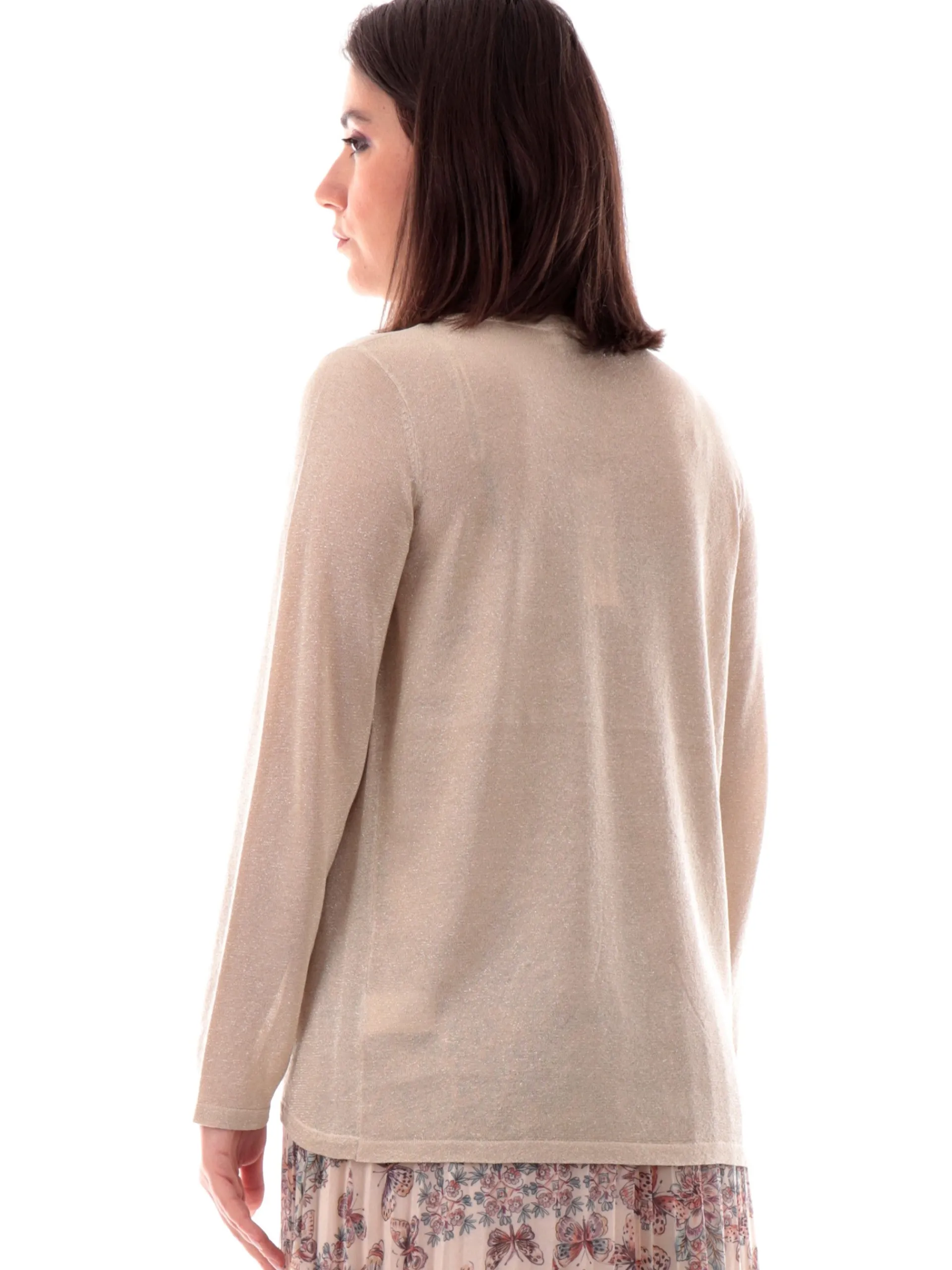 MOLLYBRACKEN Maglie*Cardigan donna Molly Bracken oro con glitter E1669DP