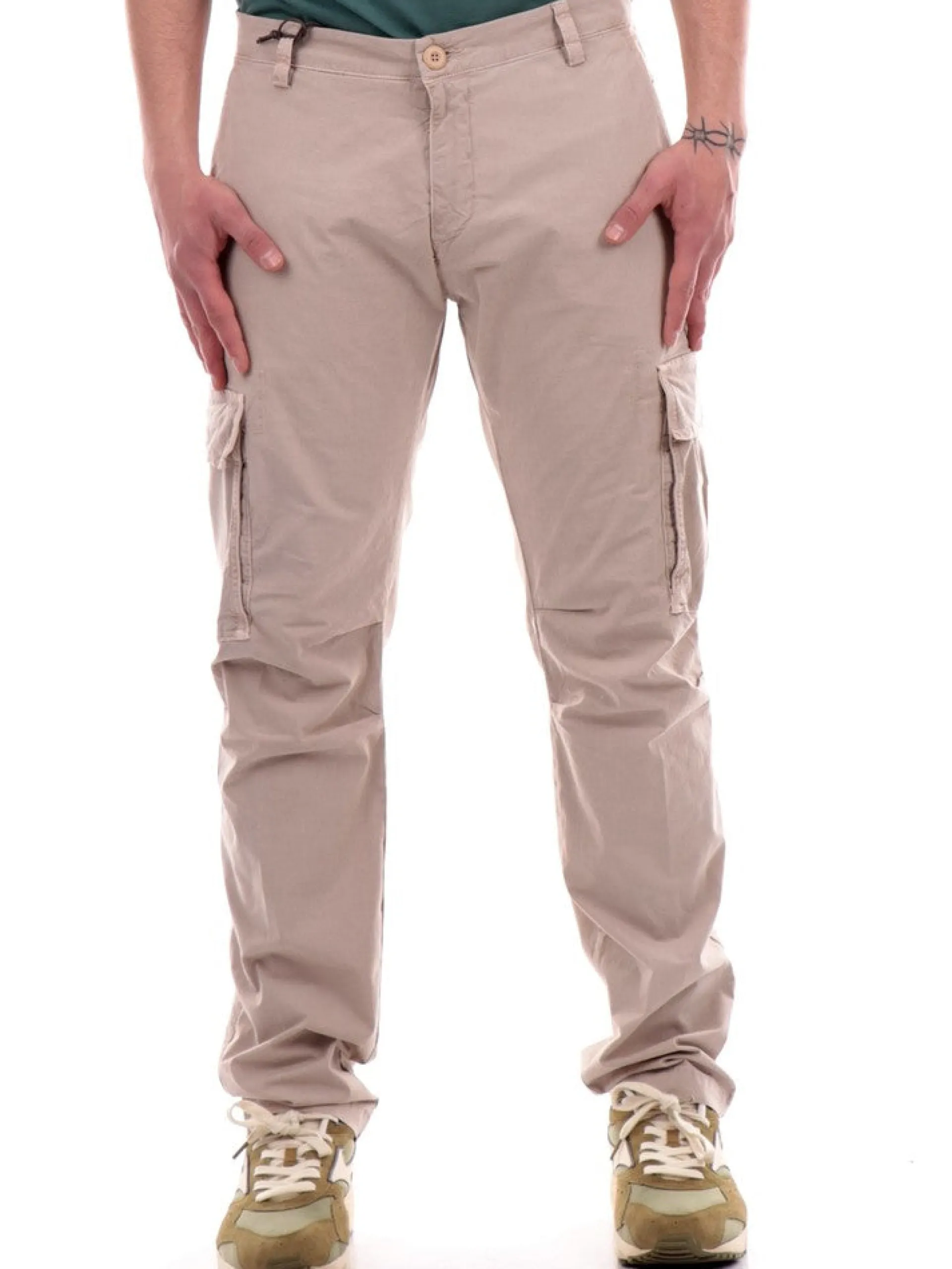 MODFITTERS Pantaloni*Cargo grigi da uomo Galway Popeline GALWAYPOP