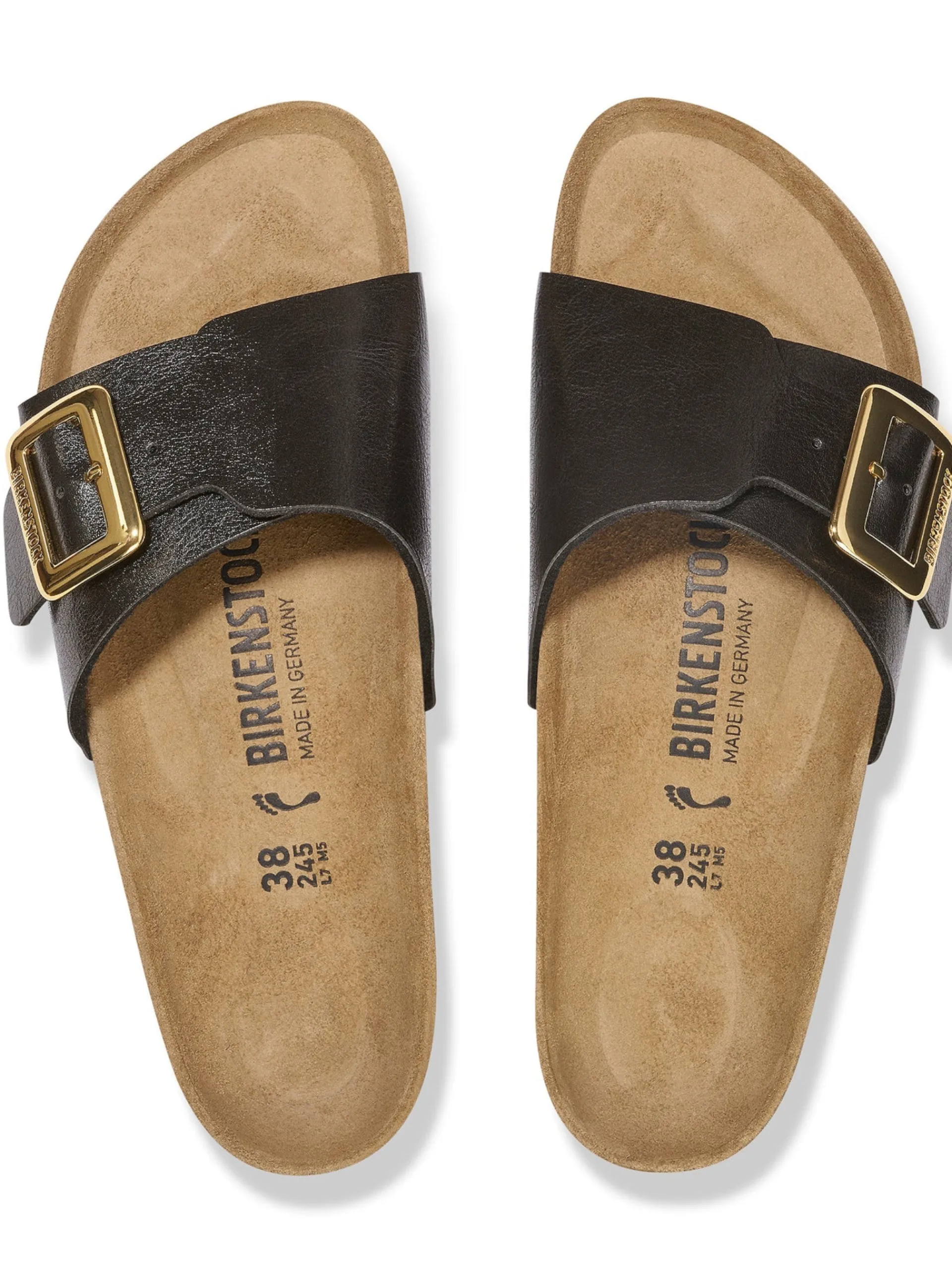 BIRKENSTOCK Sandali*Ciabatte nere Catalina Cushion Buckle 10294