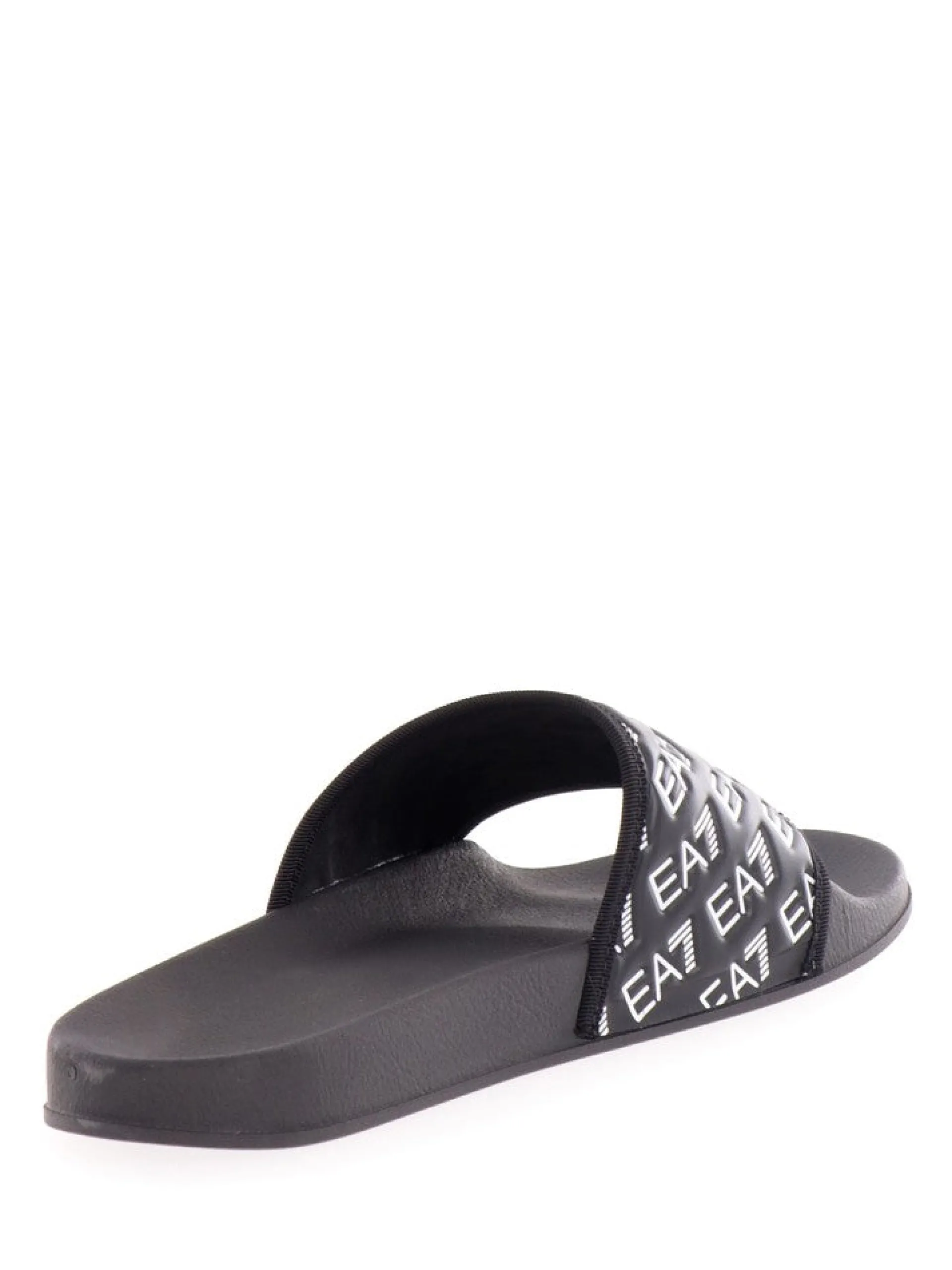 EMPORIO ARMANI 7 Ciabatte E Infradito*Ciabatte Emporio Armani nere da uomo con logo bianco XCP010XK340