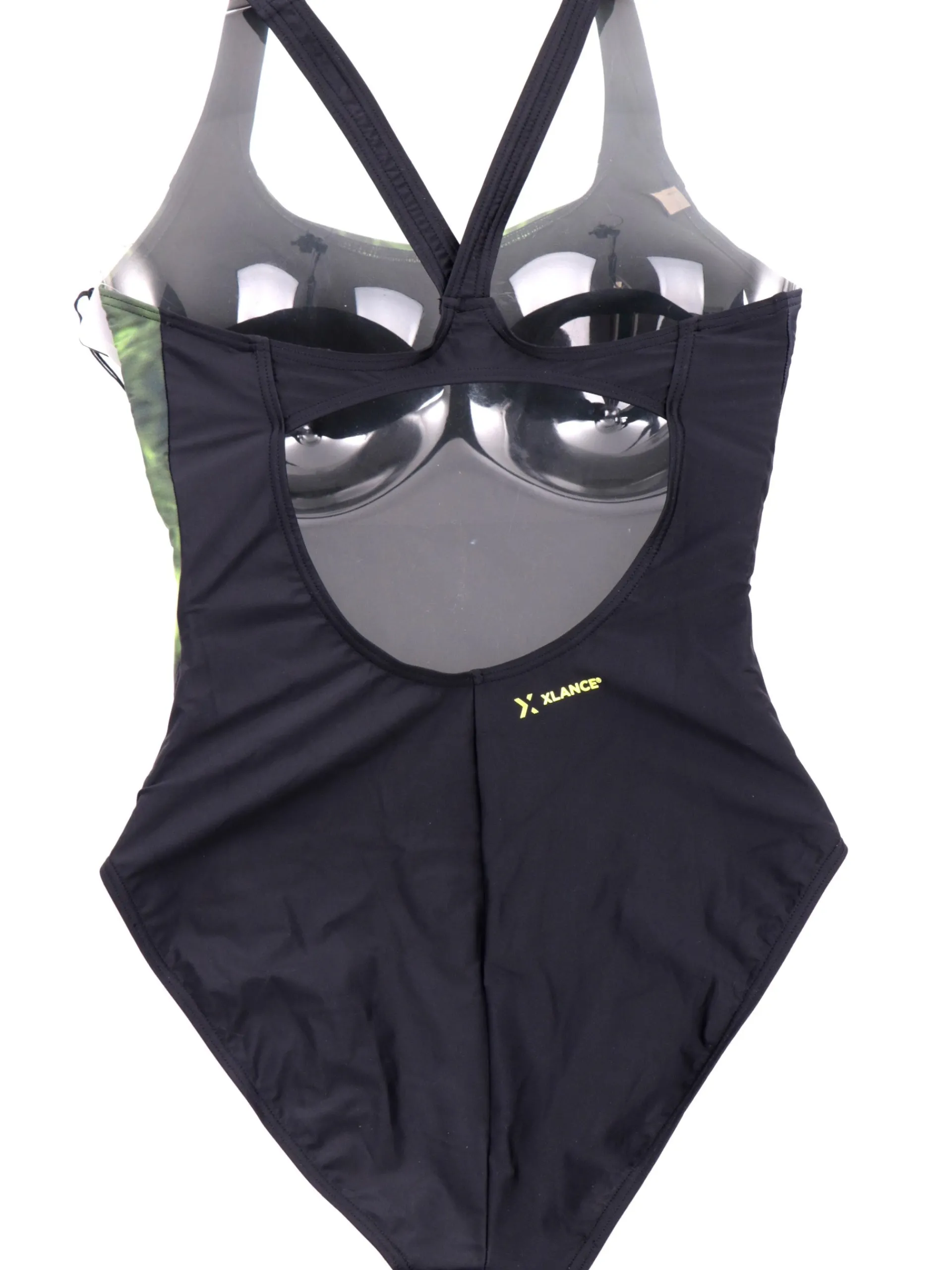 AQUARAPID Costumi*Costume intero nero con fulmini verdi da donna ALJOY