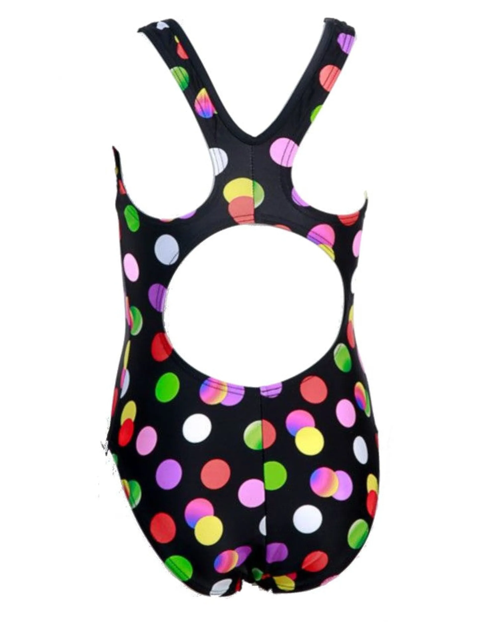 AQUARAPID Costumi*Costume intero nero con pallini da bambina MOLLY