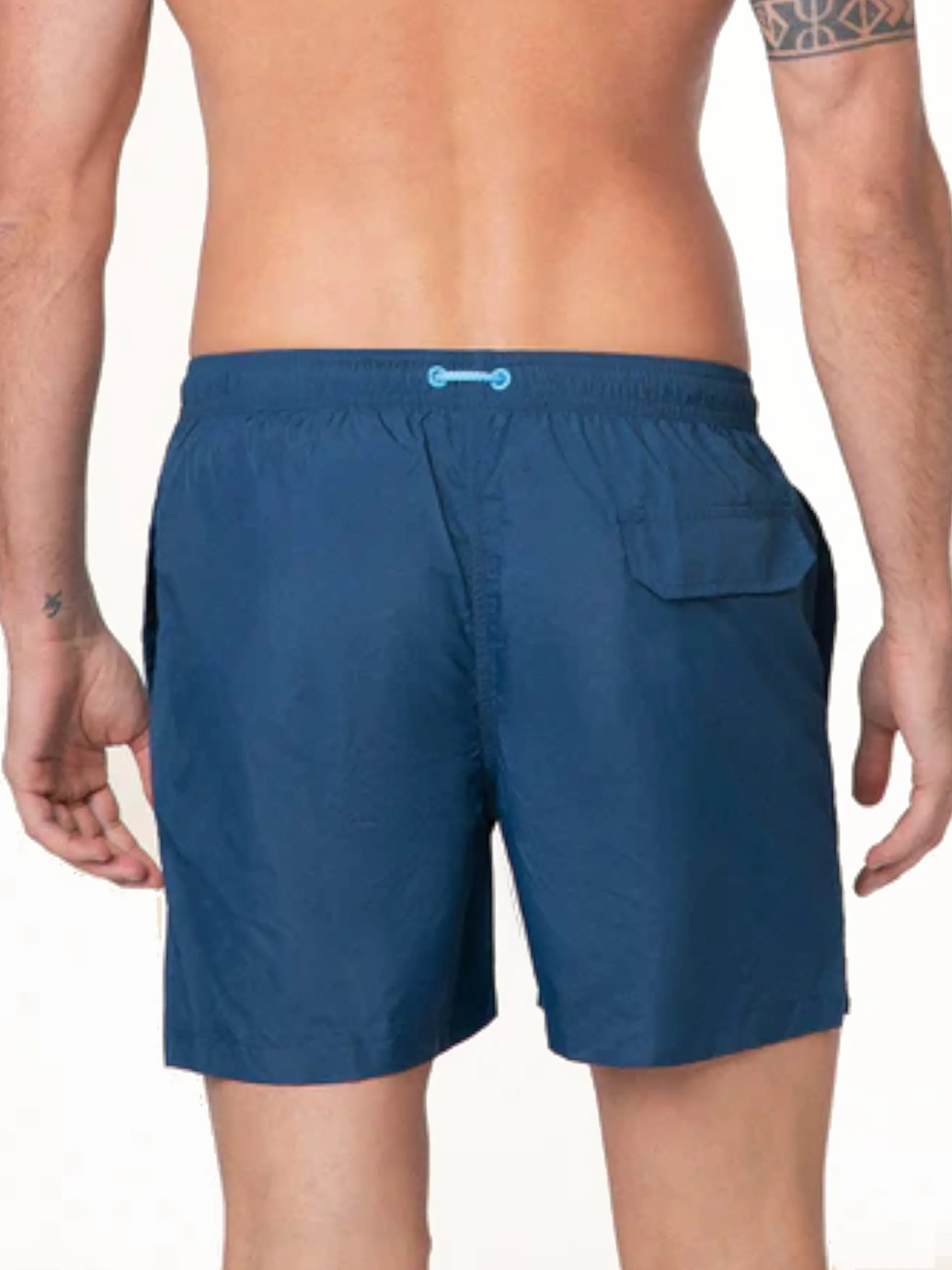 EFFEK Boxer*Costume mare blu da uomo laccetti colorati M01BU04