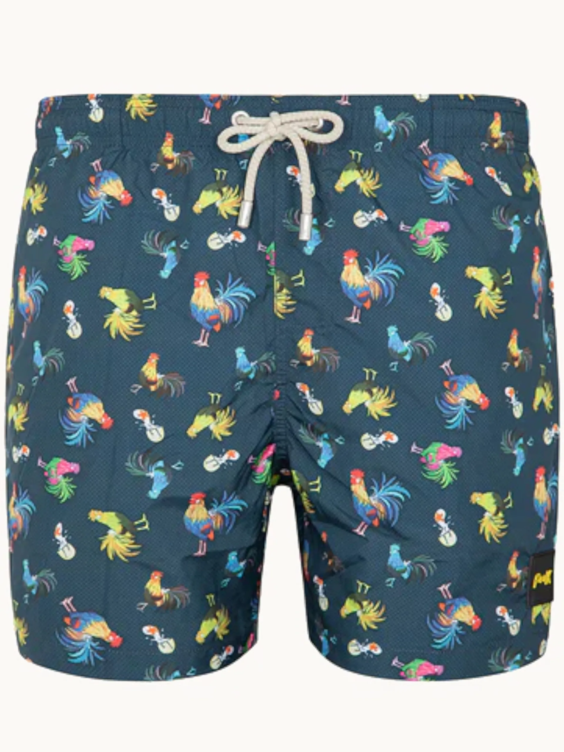 EFFEK Boxer*Costume mare blu da uomo con stampa galli M03BA30