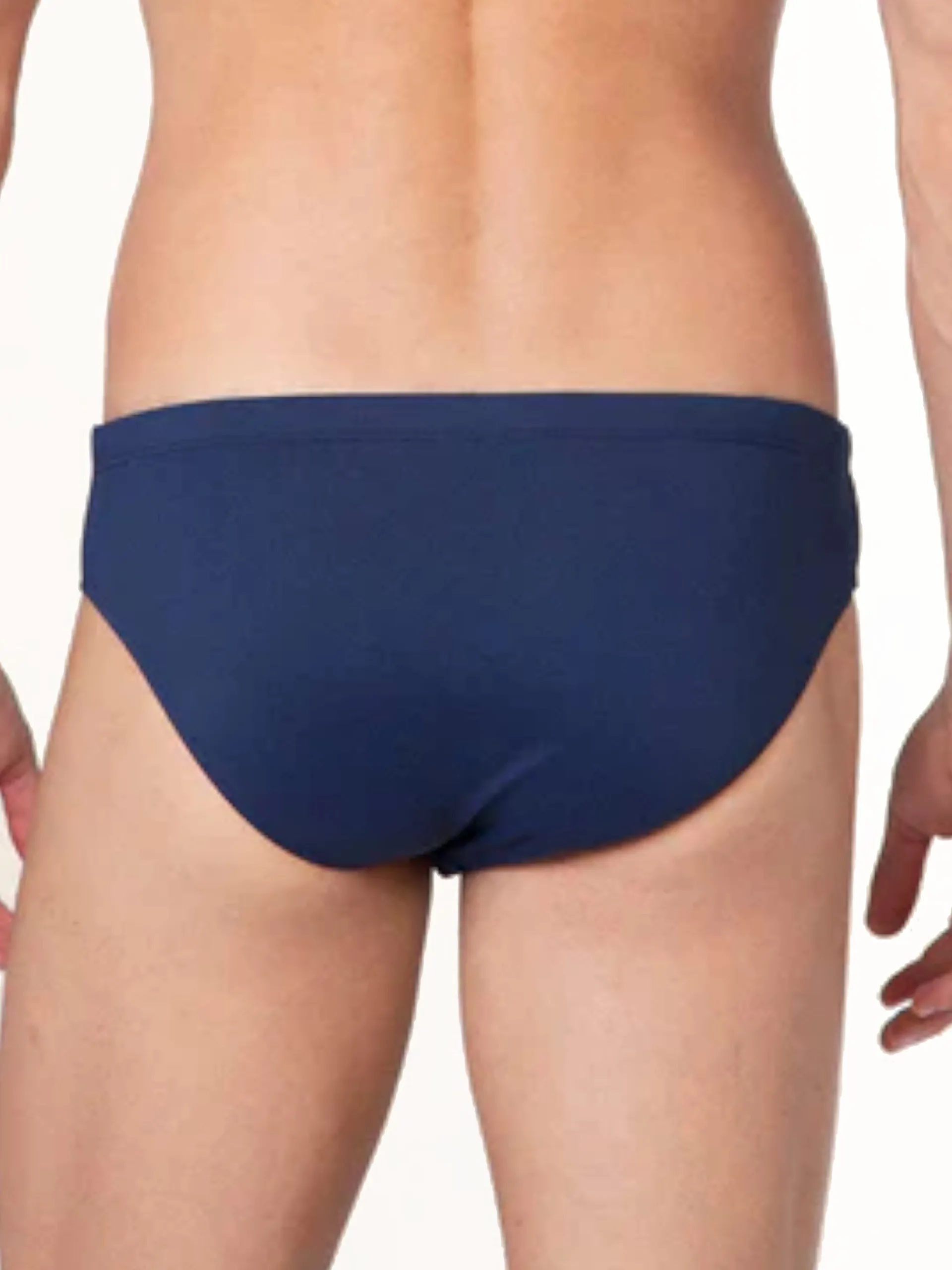 EFFEK Slip*Costume mare blu slip da uomo patch logo M01SU20