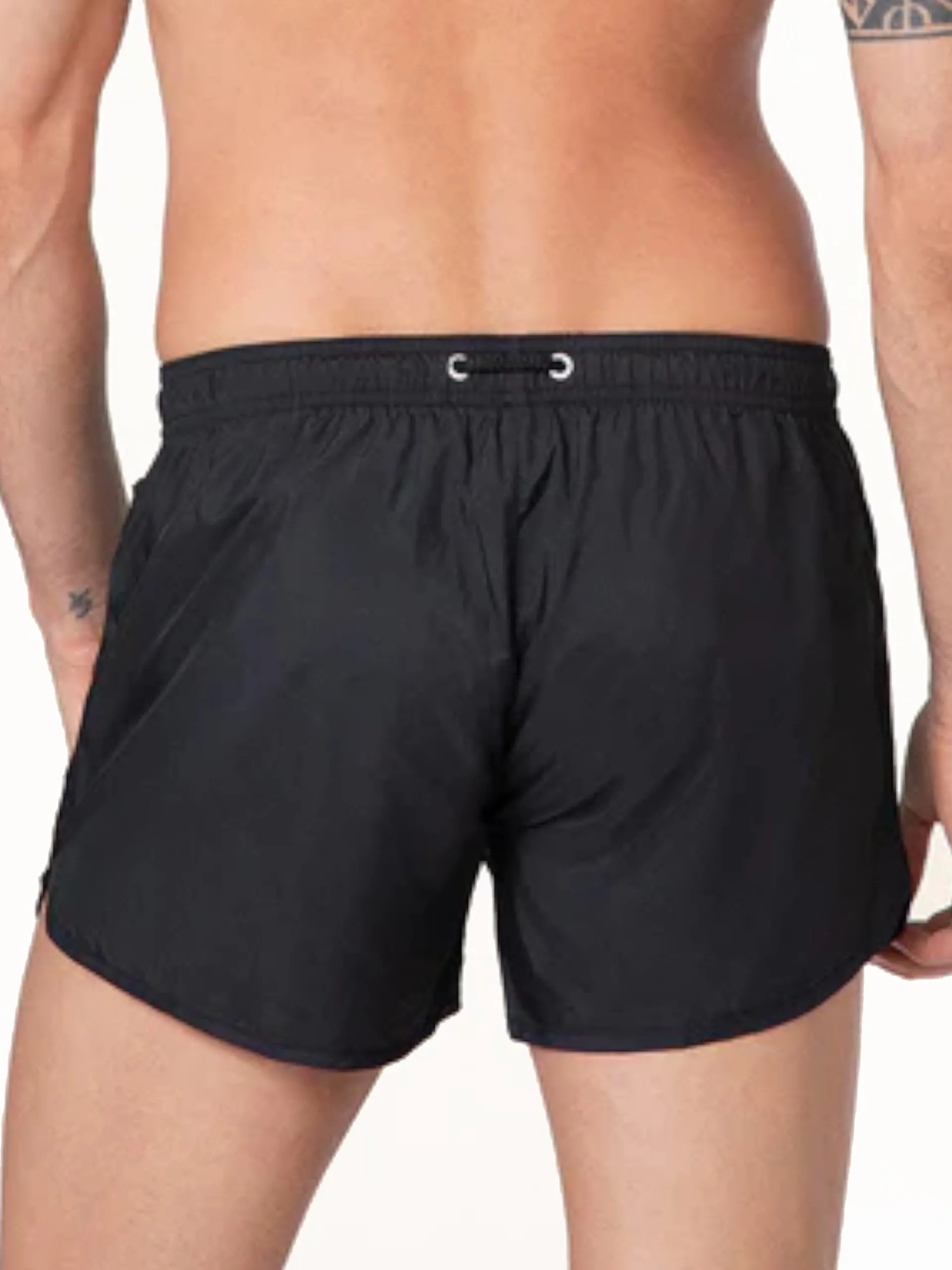 EFFEK Boxer*Costume mare nero da uomo patch gommato M01BU03