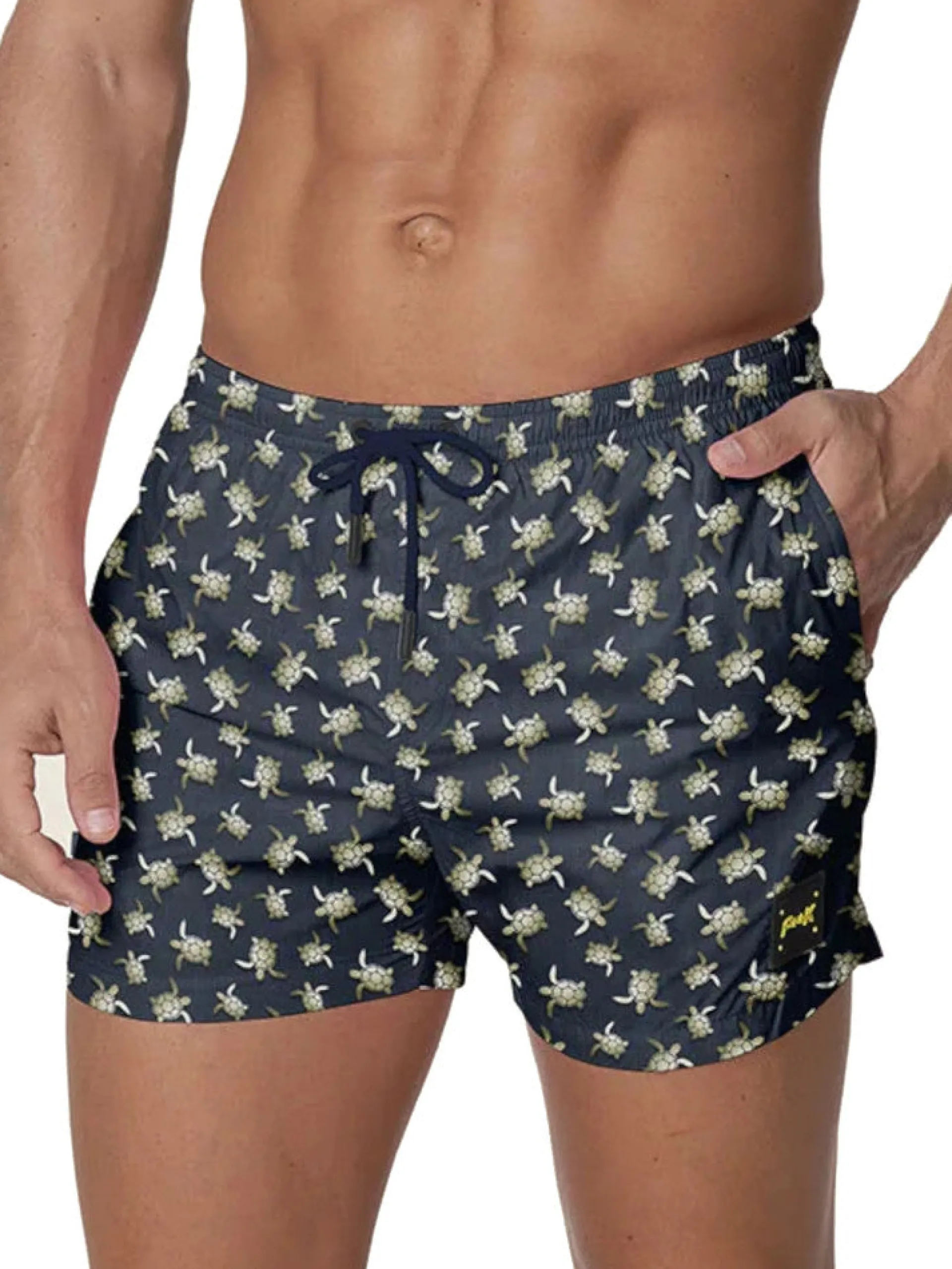 EFFEK Boxer*Costume mare tartarughe marine blu da uomo 2040