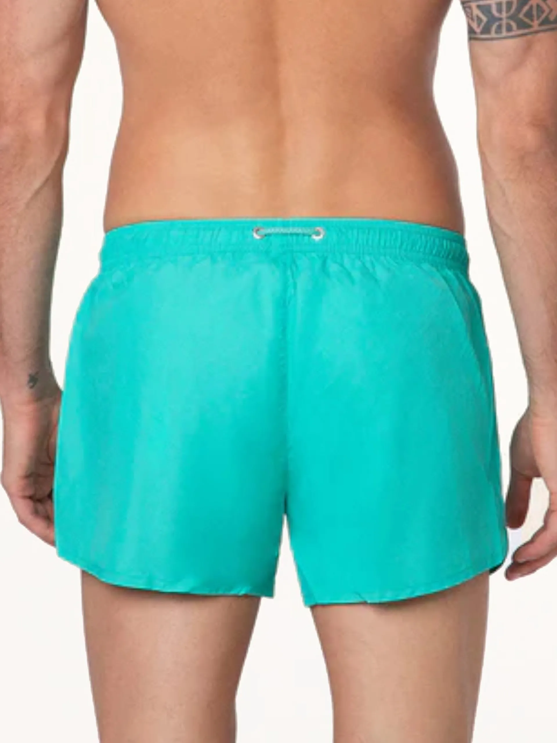 EFFEK Boxer*Costume mare verde acqua da uomo patch gommato M01BU03