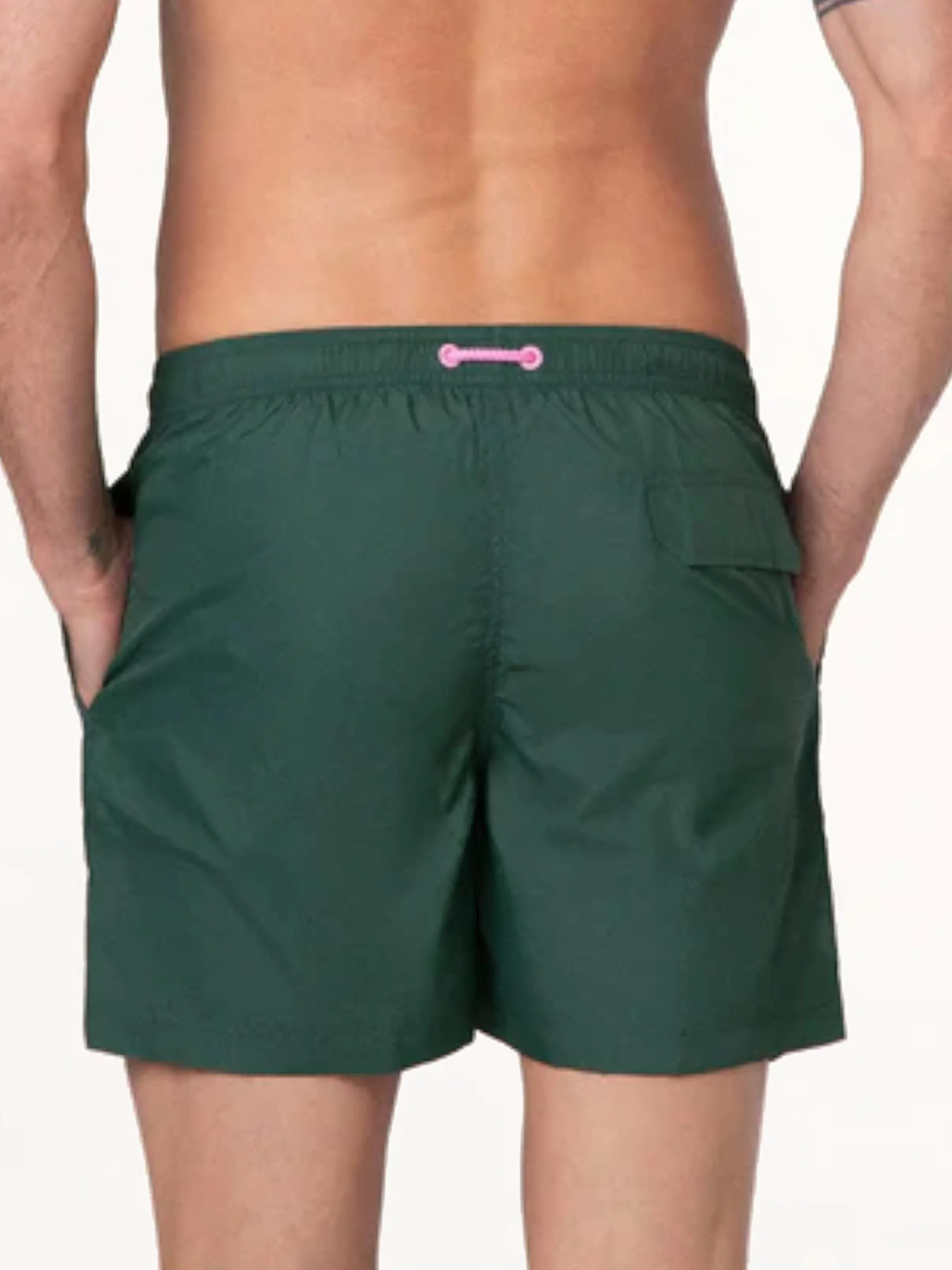 EFFEK Boxer*Costume mare verde da uomo laccetti colorati M01BU04
