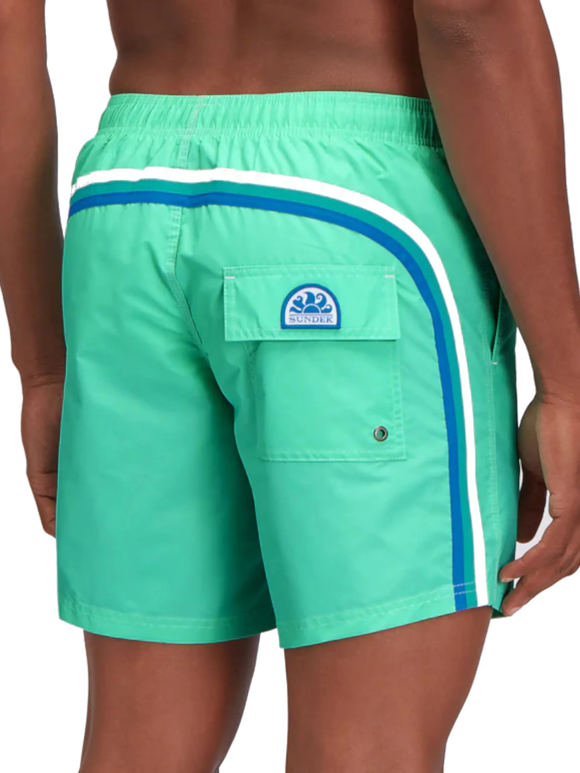 SUNDEK Boxer*Costume mare verde acqua da uomo Boardshort M504BDTA100