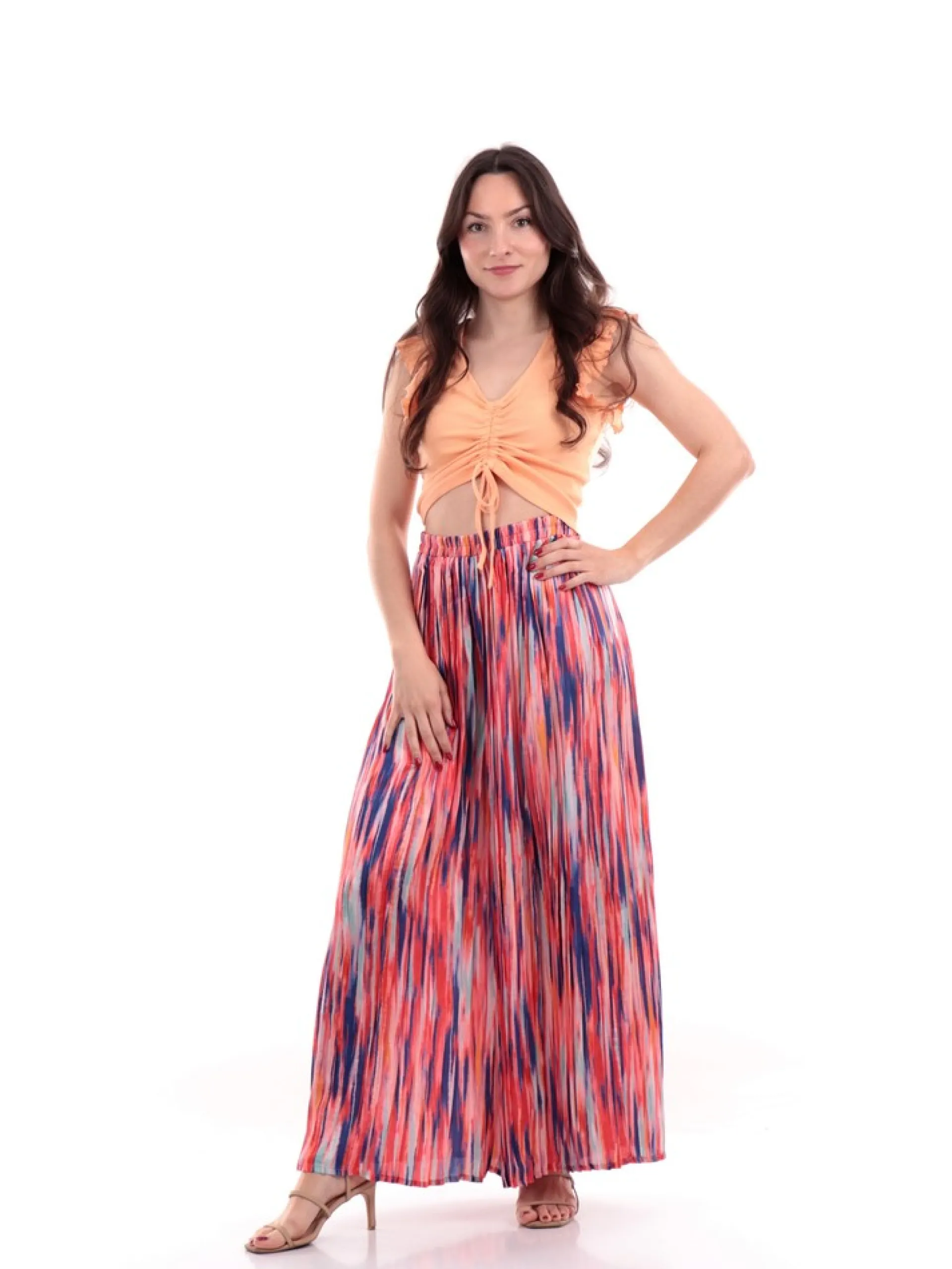 ONLY Maglie*Crop Top arancio da donna 15257542