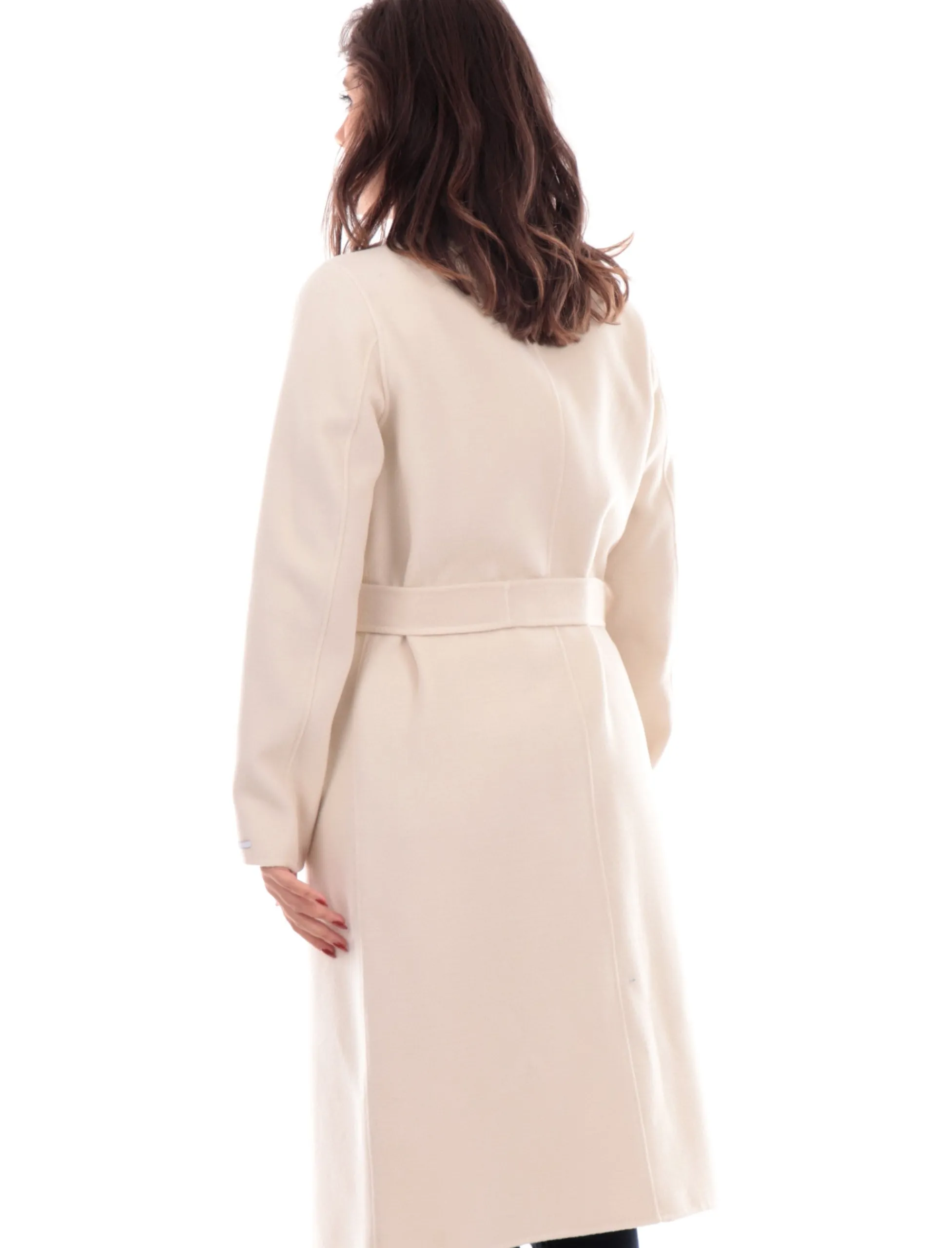 EMME MARELLA Cappotti*cappotto con cintura bianco da donna XENO