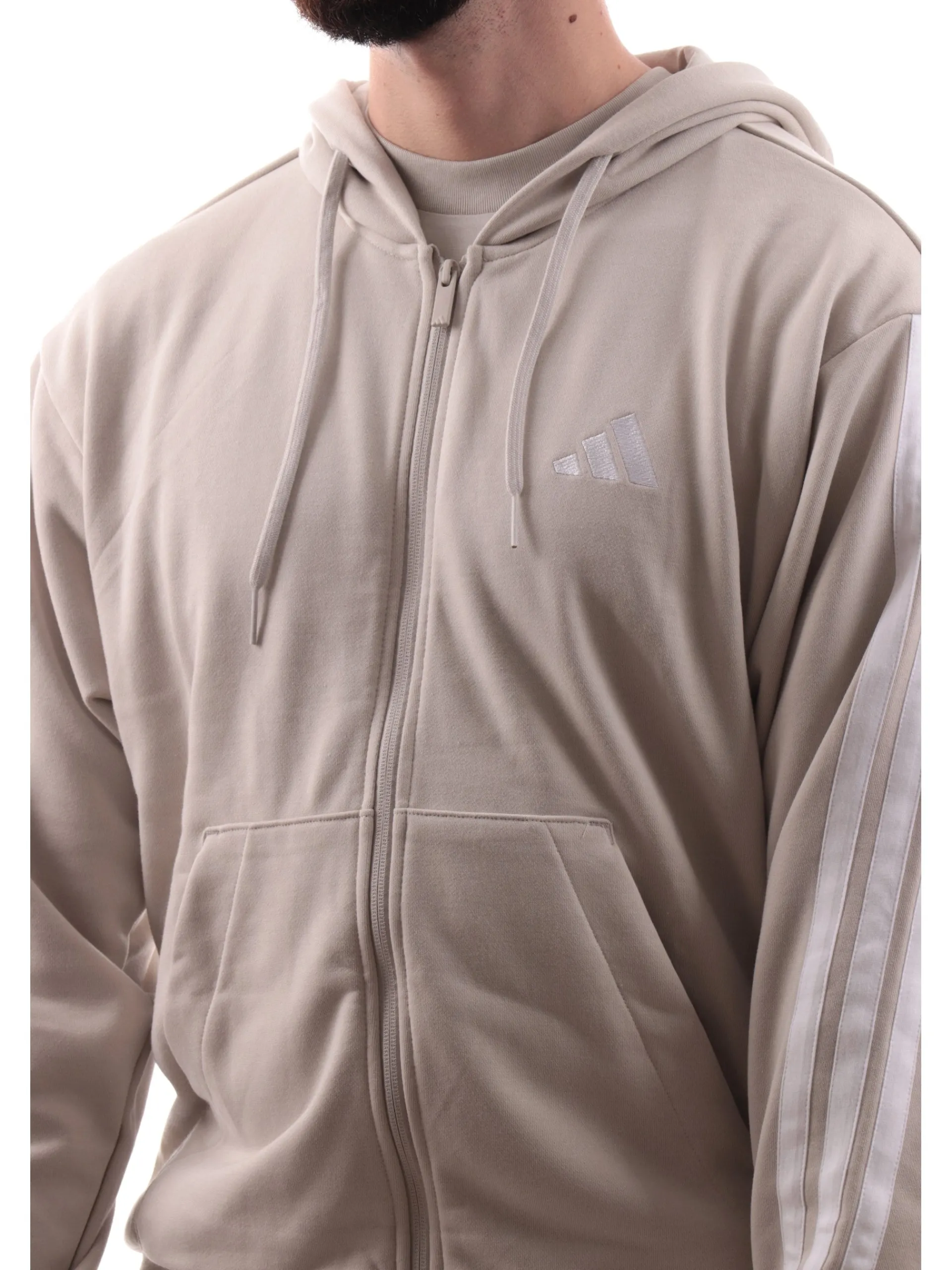 ADIDAS EQUIPMENT Felpe*Felpa Adidas beige da uomo full zip con cappuccio JE6340