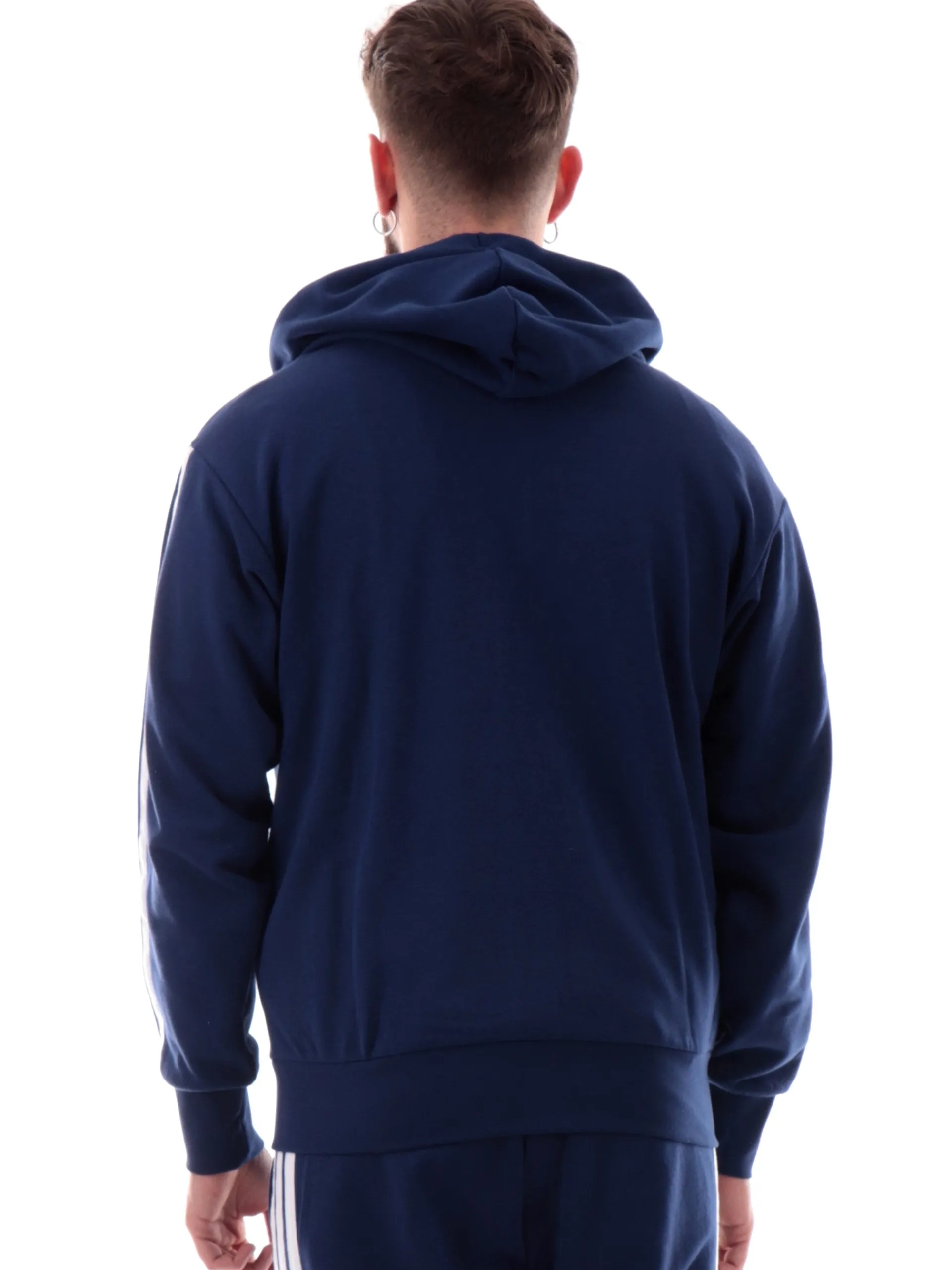 ADIDAS EQUIPMENT Felpe*Felpa Adidas blu da uomo 3Stripes full zip con cappuccio JE6341