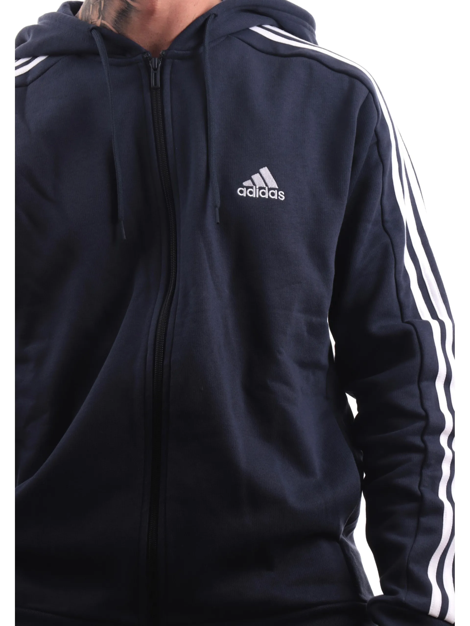 ADIDAS EQUIPMENT Felpe*Felpa Adidas blu da uomo full zip felpata IJ64