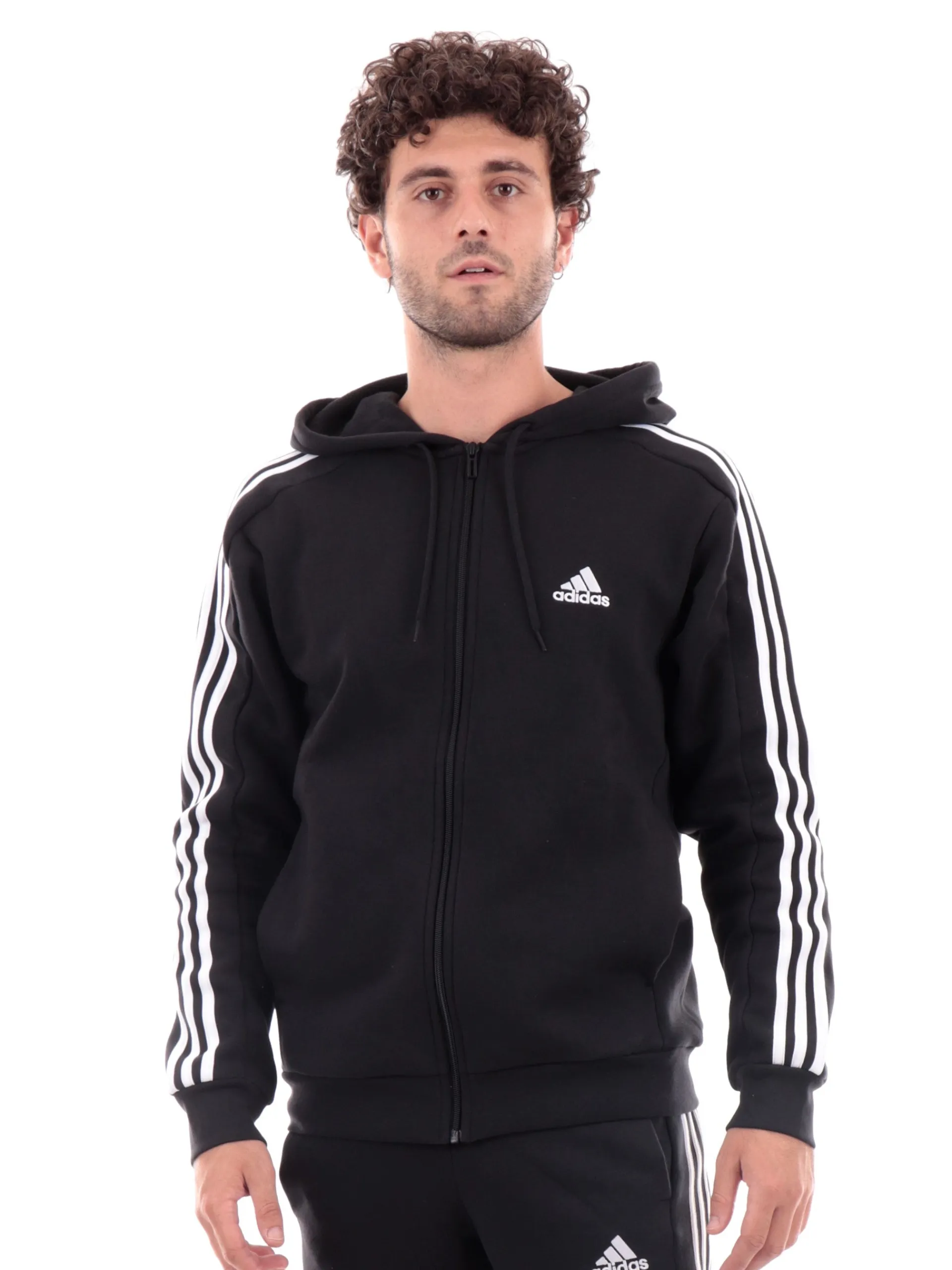 ADIDAS EQUIPMENT Felpe*Felpa Adidas nera da uomo con zip IB40