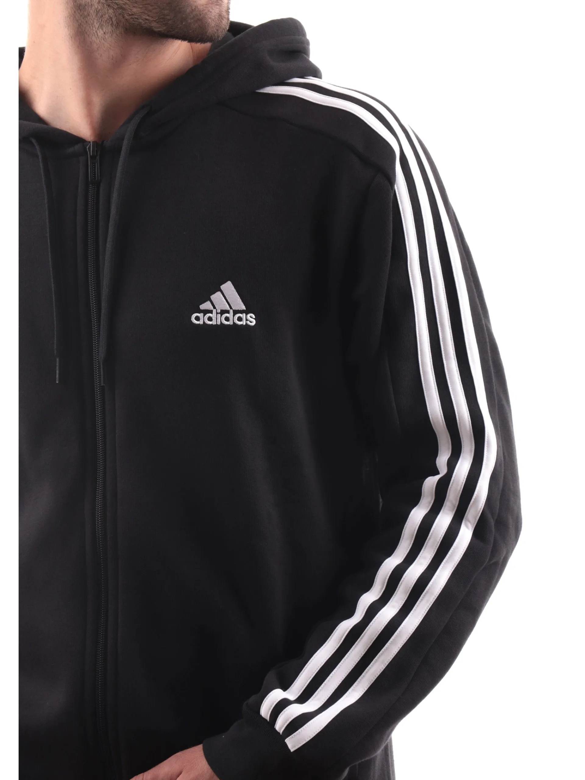 ADIDAS EQUIPMENT Felpe*Felpa Adidas nera da uomo con zip IB40
