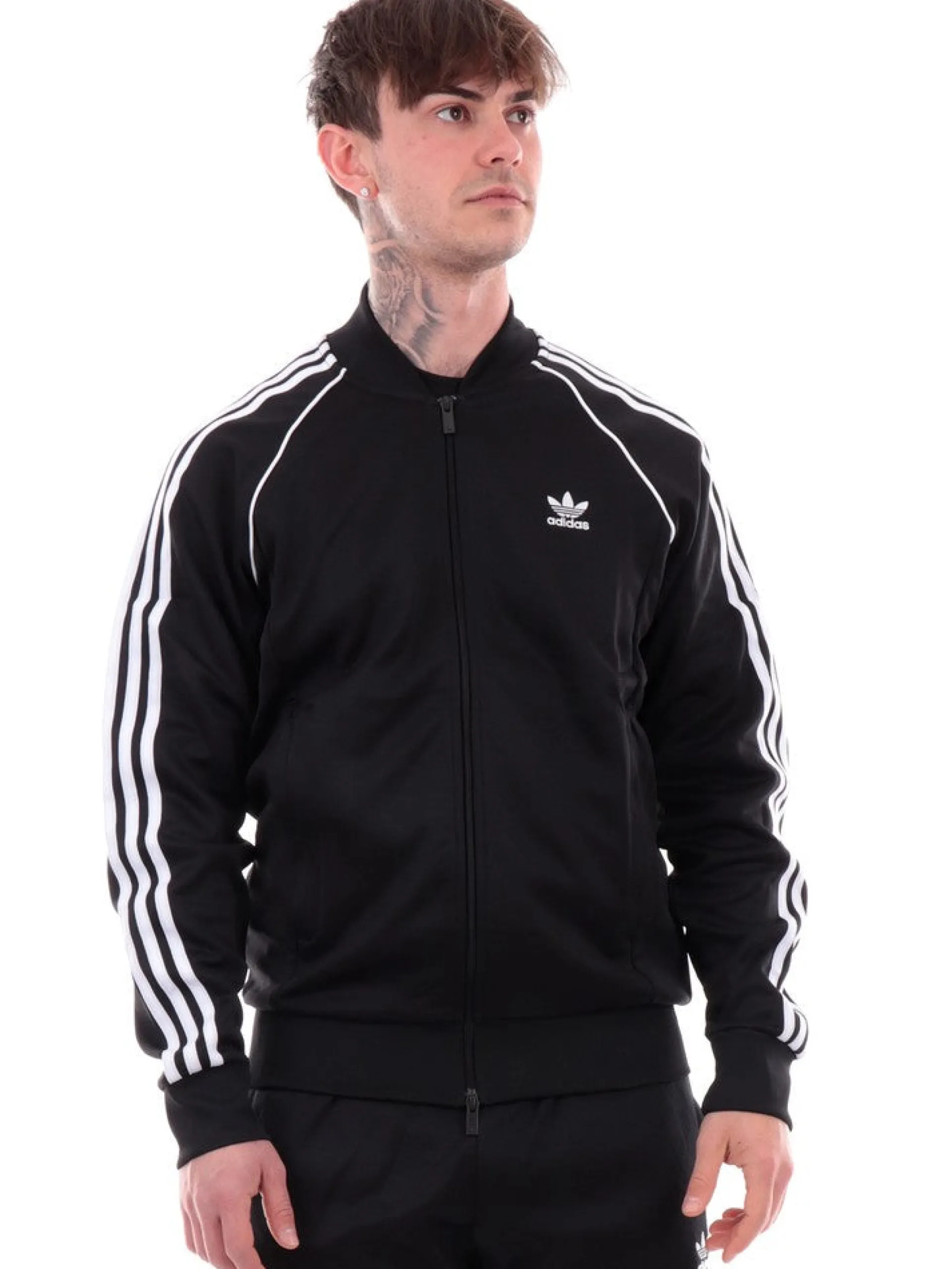 ADIDAS ORIGINALS Felpe*Felpa Adidas nera da uomo full zip IM45