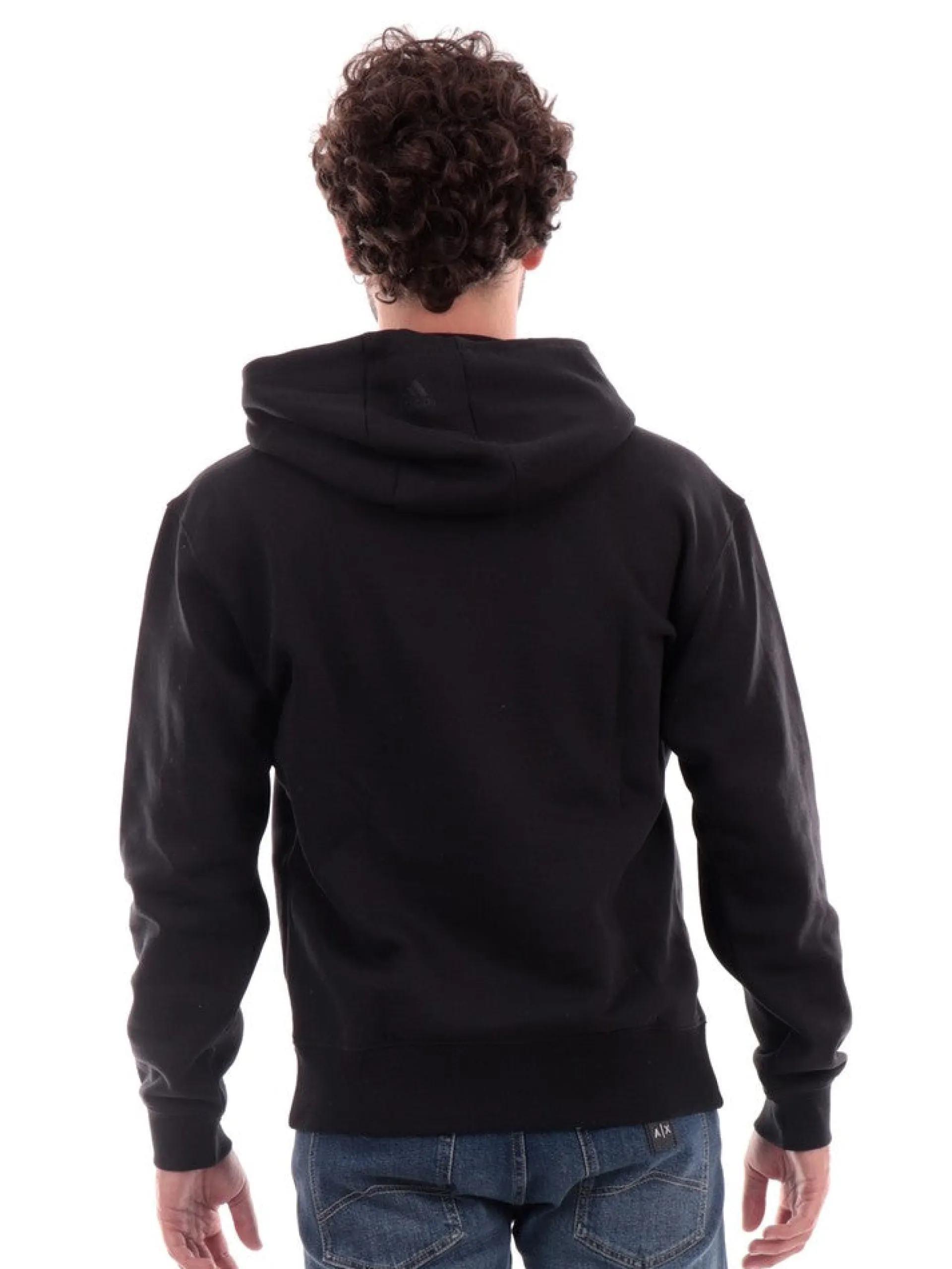 ADIDAS EQUIPMENT Felpe*Felpa Adidas nera da uomo maxi logo IC97
