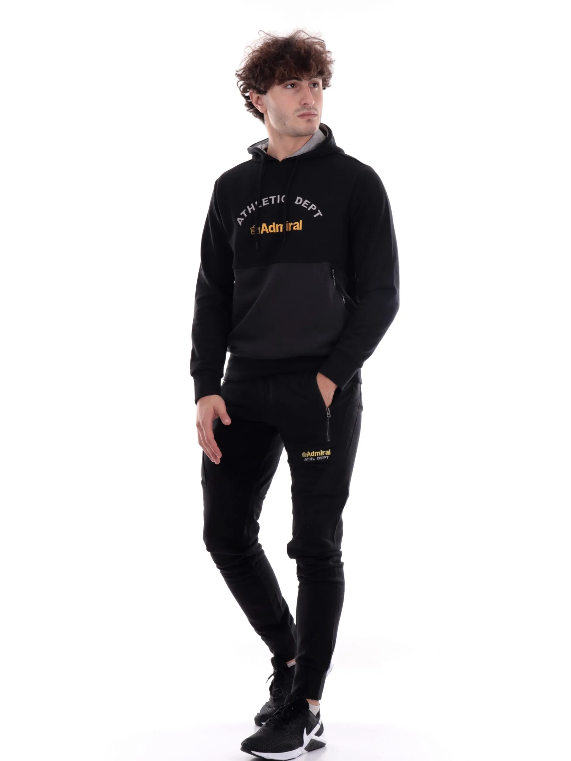 ADMIRAL Felpe*Felpa Athletic Nera da Uomo AD2665