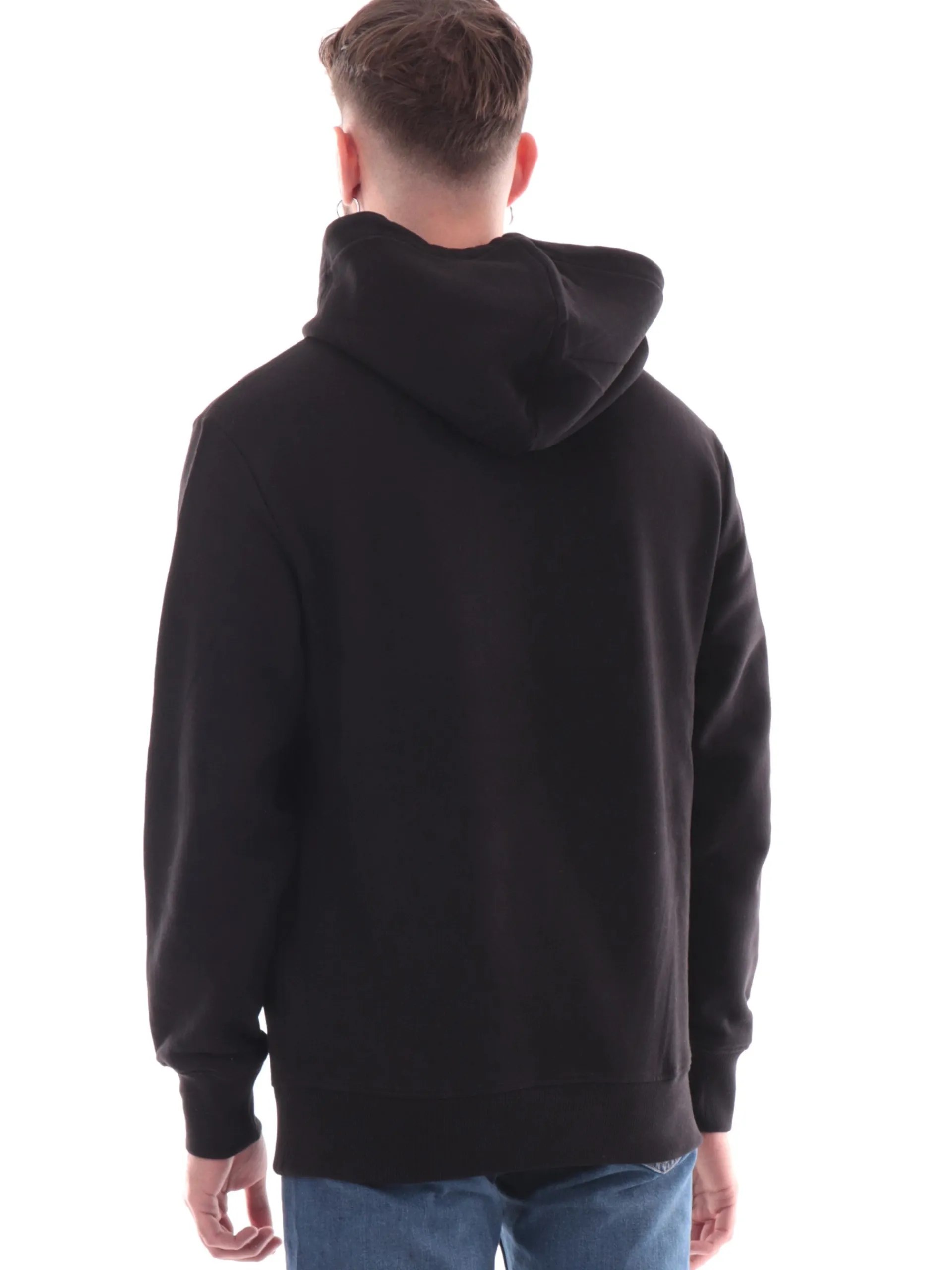 CALVIN KLEIN Felpe*Felpa nera Chenille Monologo da uomo con ricamo J30J326637