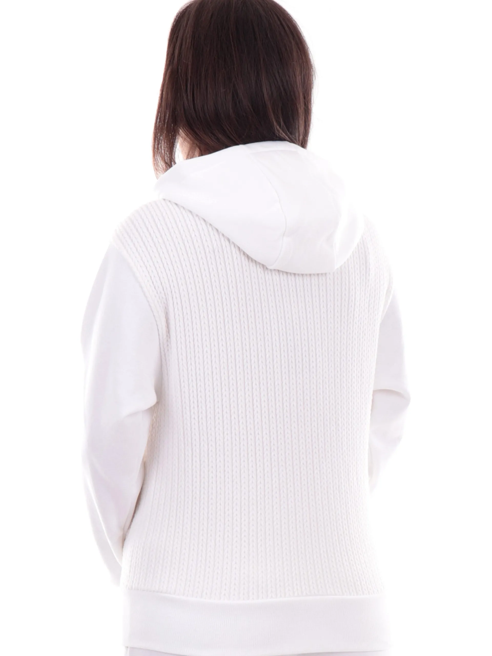 COLMAR Felpe*Felpa bianca da donna full zip con cappuccio 92676YO