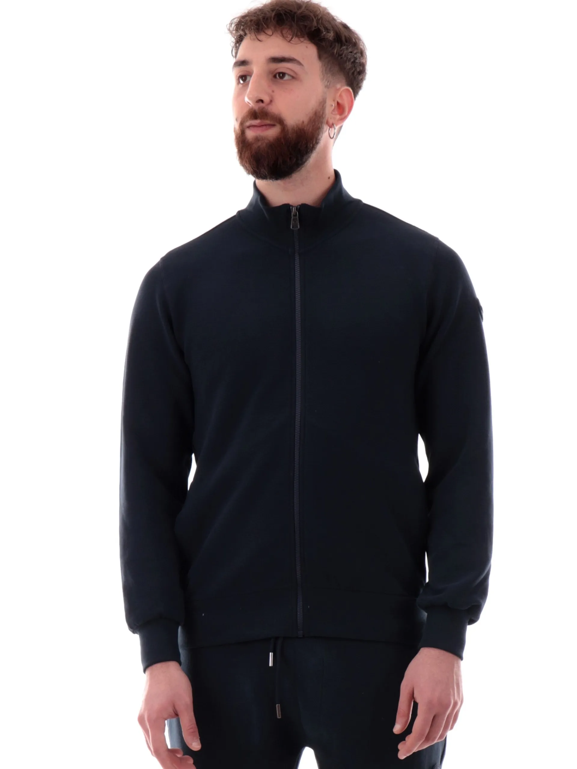 COLMAR Felpe*Felpa blu da uomo full zip con patch gommato 6152R1XL