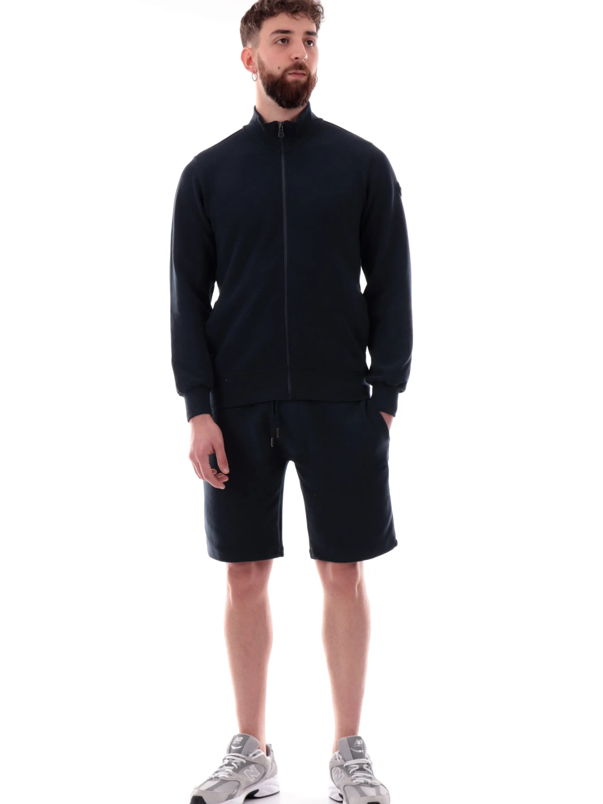 COLMAR Felpe*Felpa blu da uomo full zip con patch gommato 6152R1XL