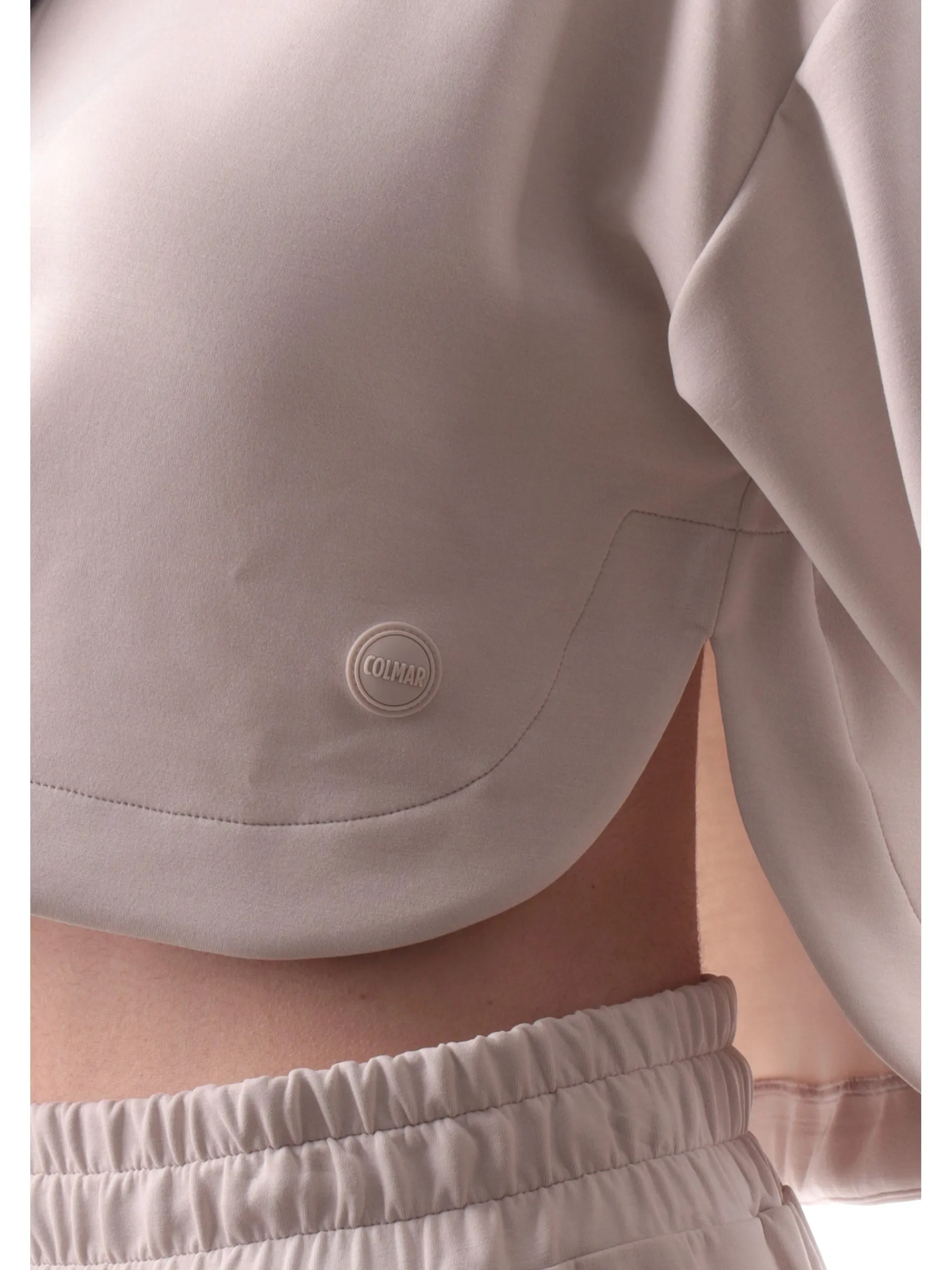 COLMAR Felpe*Felpa crop beige da donna girocollo 92291YH