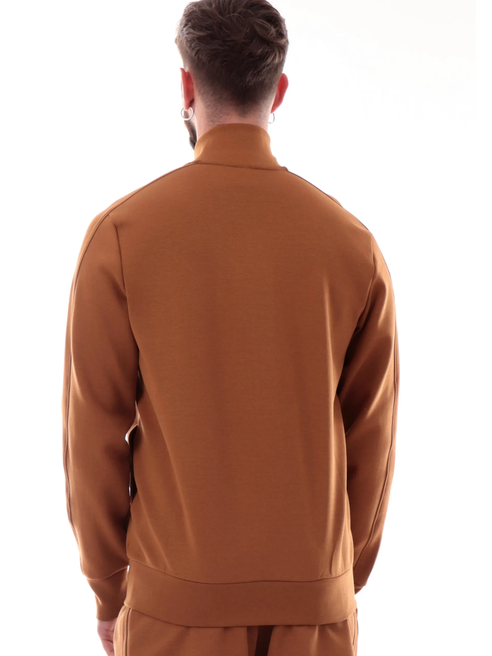 COLMAR Felpe*Felpa marrone da uomo full zip con logo sulla manica 61893YV