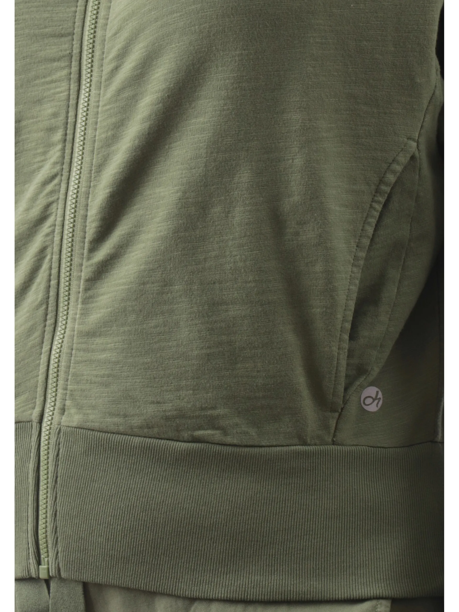 DEHA Felpe*Felpa verde da donna full zip crop D22332